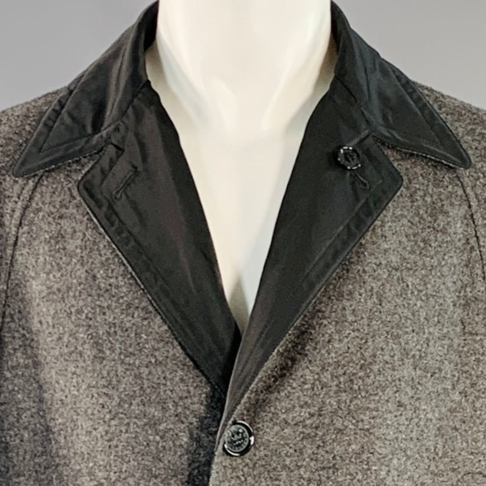 Dolce & Gabbana DOLCE & GABBANA Size 38 Grey Black Reversible Buttoned Coat Size US M / EU 48-50 / 2 - 3 Thumbnail