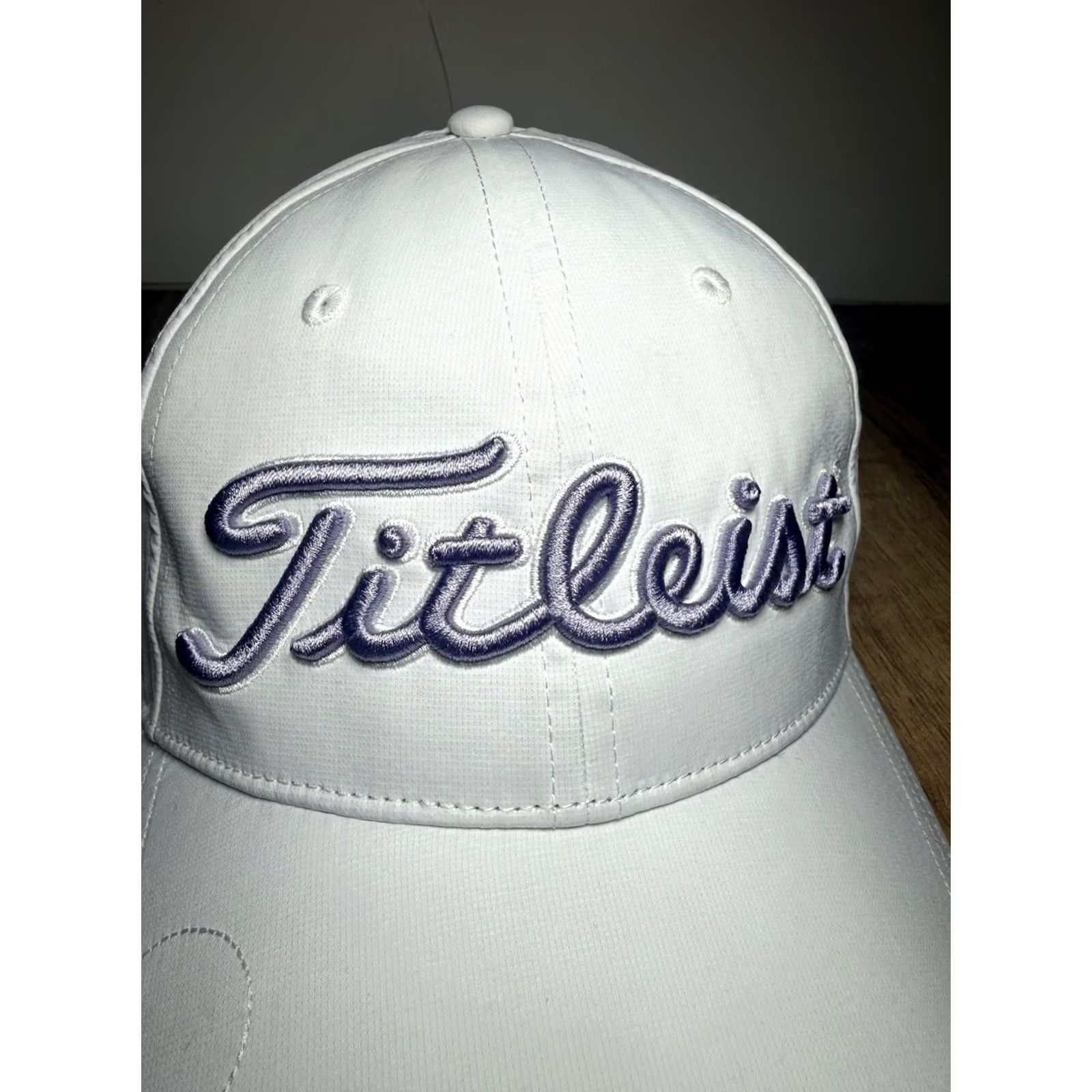 Titleist Titleist Golf Pro V1 Performance Adjustable White Purple Lavender Script Cap Size ONE SIZE - 2 Thumbnail