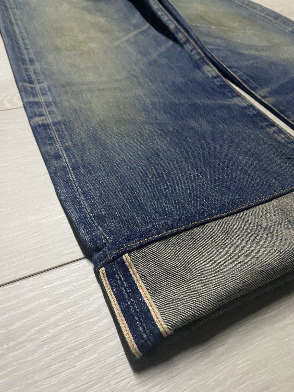 Levi's Levis 502 Big E Selvedge Talon Zip Distressed Baggy Jeans Size US 34 / EU 50 - 11 Thumbnail