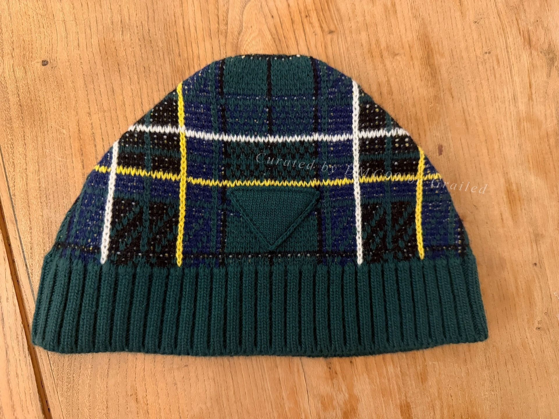 Prada Prada Green Striped Knit Hat L Size ONE SIZE - 1 Thumbnail