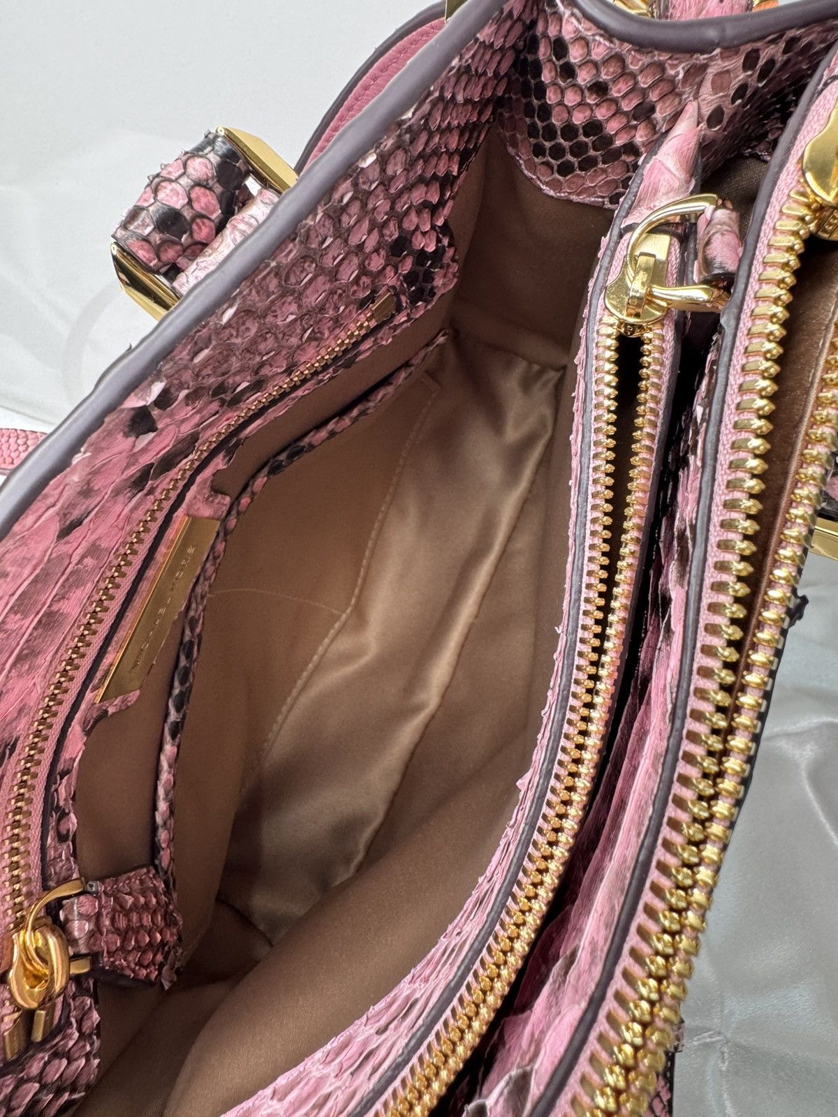 Michael Kors RARE 2015 Michael Kors Pink Python Casey Satchel Bag Size ONE SIZE - 11 Thumbnail