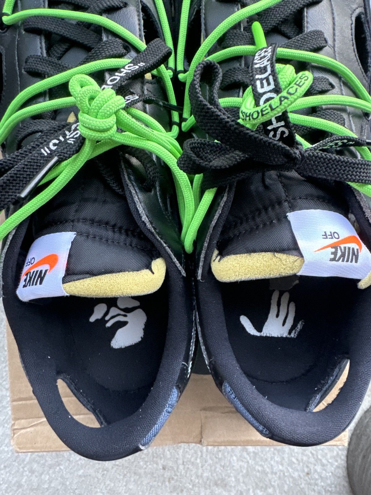 Nike × Off-White Off White x Blazer Low Black Electro Green Size US 14 / EU 47 - 1 Thumbnail