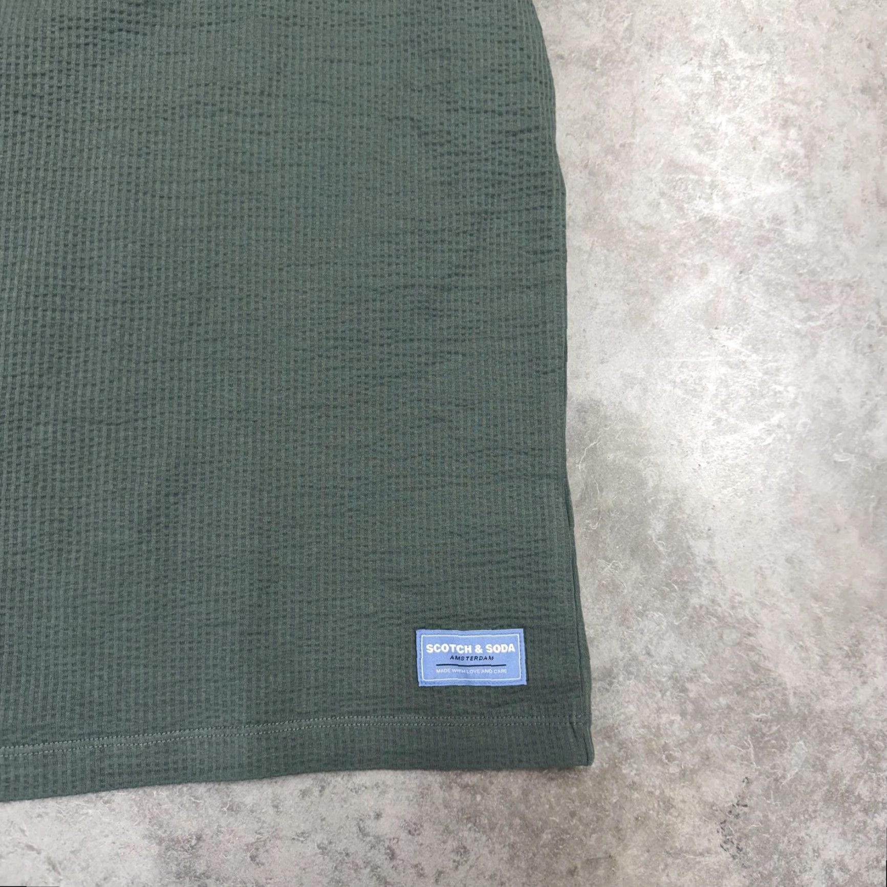 Scotch & Soda Scotch & Soda Shirt Mens Medium Green Thermal Waffle Knit Crewneck Tee Casual Size US M / EU 48-50 / 2 - 2 Thumbnail