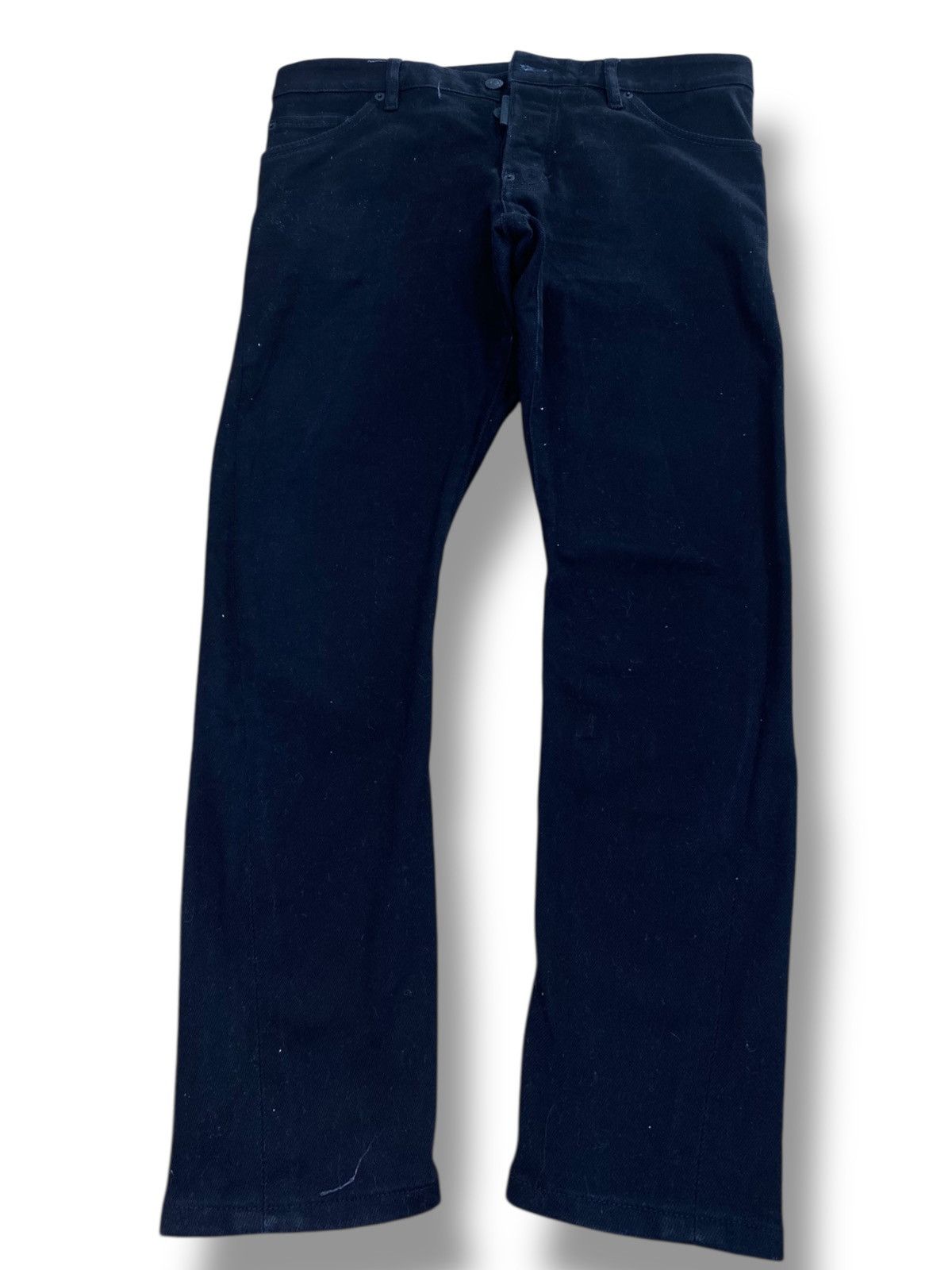 Dsquared2 Dsquared2 Slim Fit Twist Leg Style Black Jeans Size US 35 - 1 Thumbnail