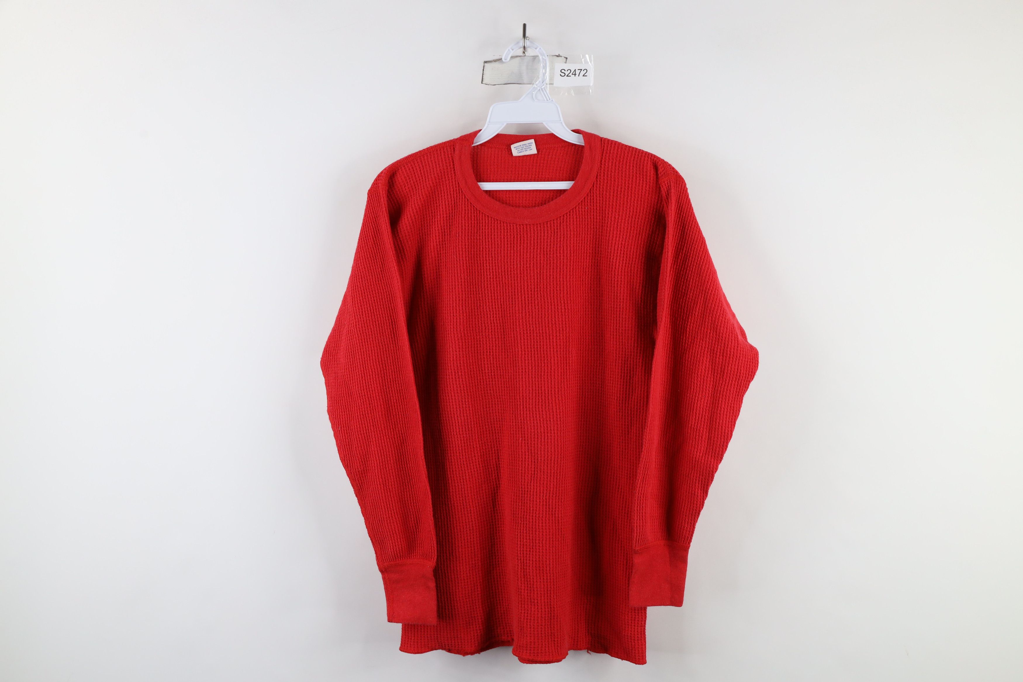 Vintage Vintage 70s Streetwear Waffle Knit Long Sleeve T-Shirt USA Size US M / EU 48-50 / 2 - 1 Thumbnail