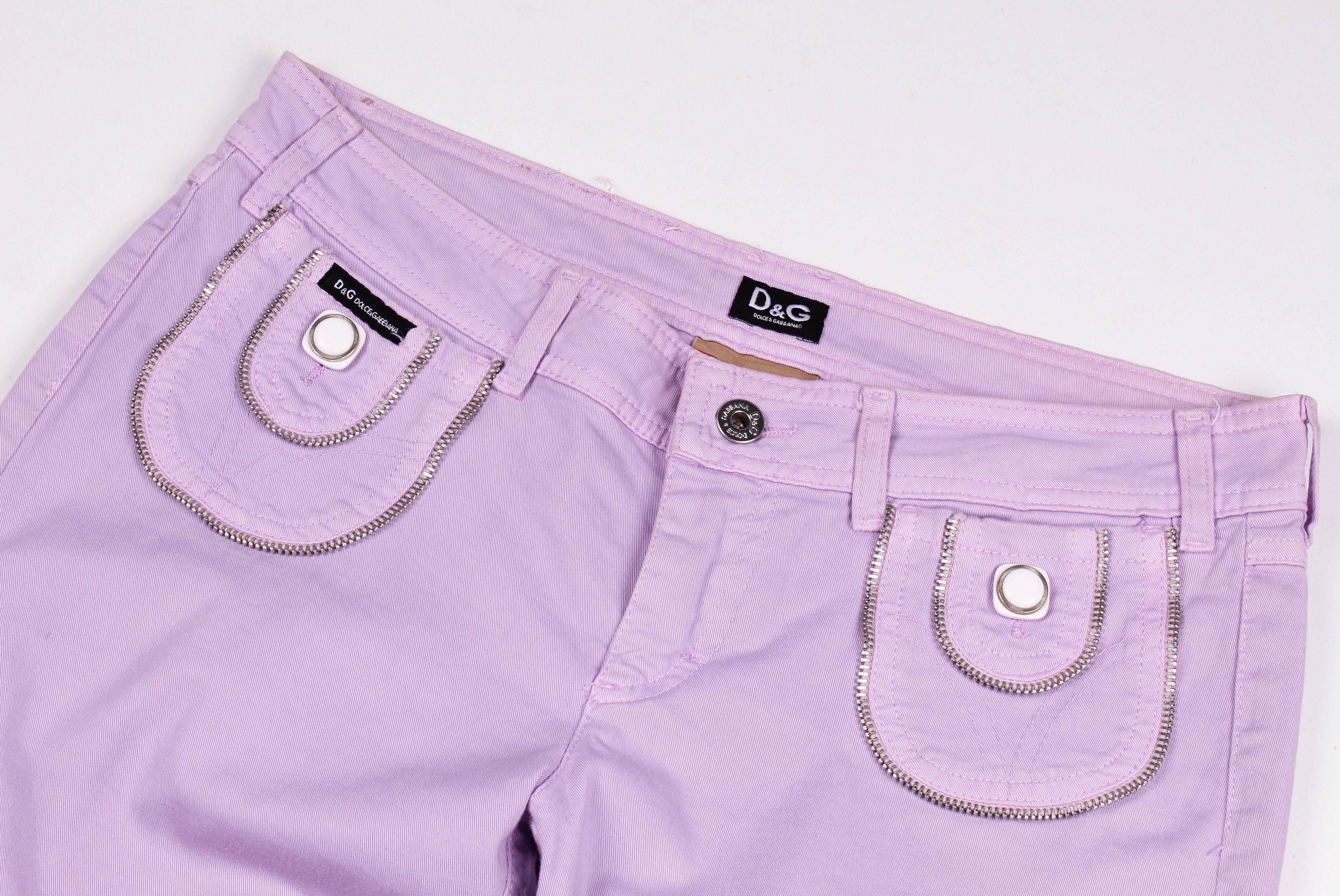 Dolce & Gabbana Dolce & Gabbana Glam Y2K 2000's Purple Breeches Size 30" / US 8 / IT 44 - 2 Thumbnail