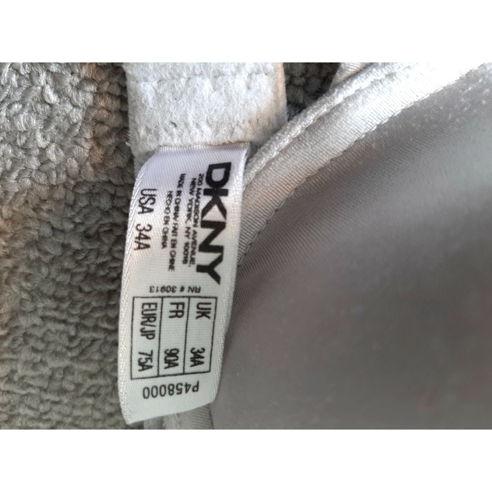 DKNY DKNY Bra 34A Padded Push Up Silver Womens Size ONE SIZE - 2 Thumbnail