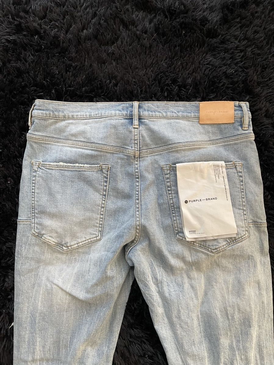 Purple Brand Purple Brand Distressed Blue Denim Size US 38 / EU 54 - 7 Thumbnail
