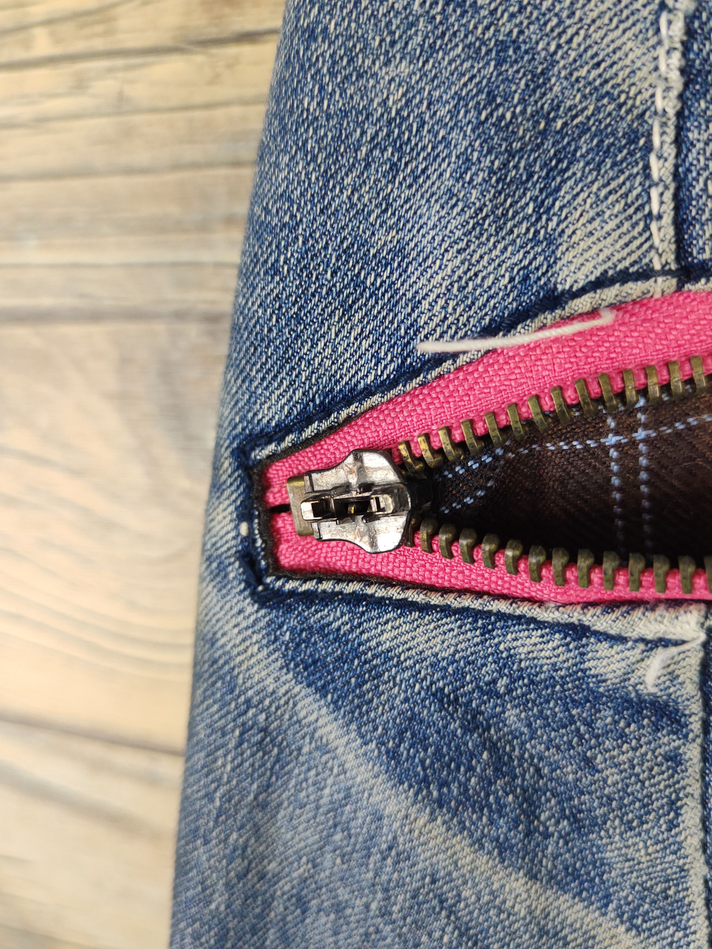 Japanese Brand UPST Upstart double waist Blue Ripped Soft Jeans #W1704 Size US 32 / EU 48 - 3 Thumbnail