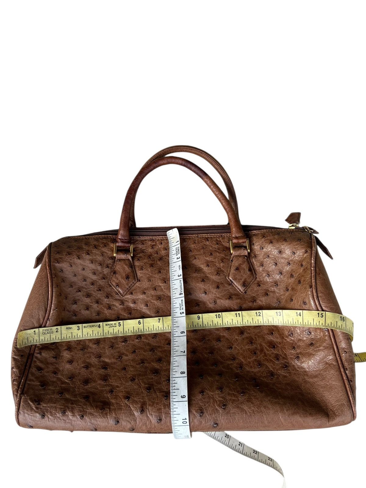 Leather Vintage JRA Japan Ostrich Leather Boston Bag Size ONE SIZE - 25 Thumbnail