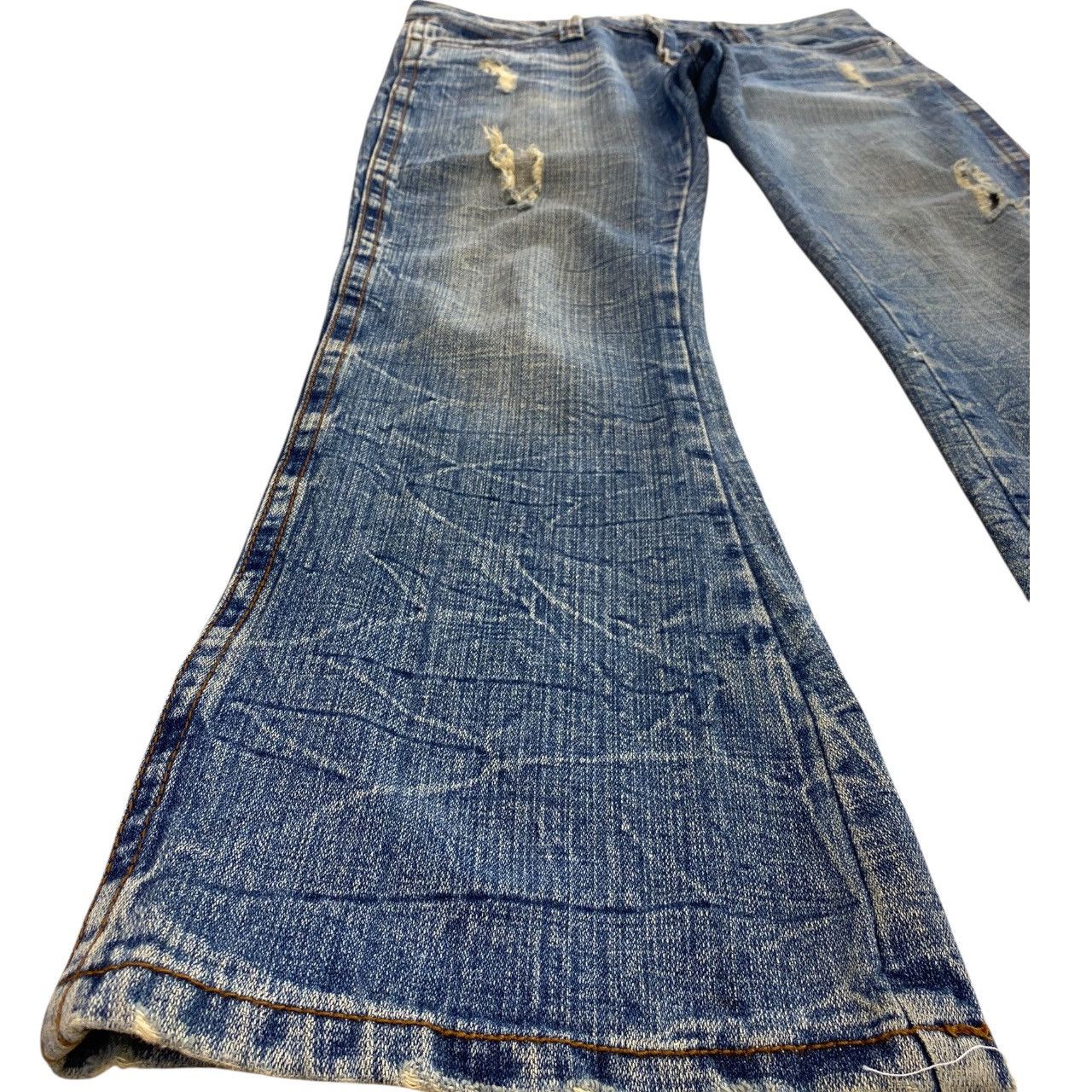 Japanese Brand Vintage Japanese Brand Distress Honeycomb Style Jeans Size US 33 - 5 Thumbnail