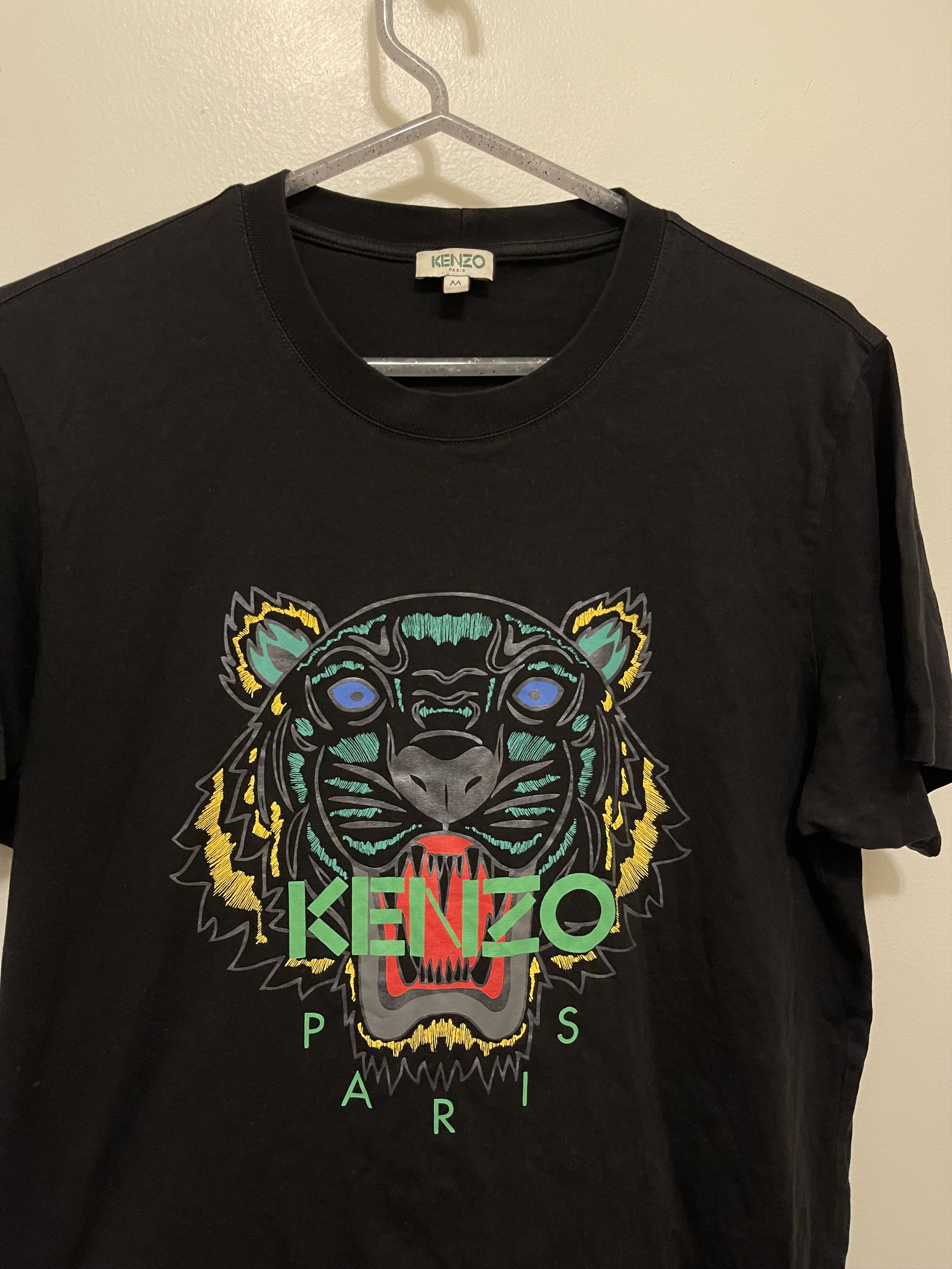 Kenzo KENZO PARIS BLACK TEE TIGER PRINT LOGO Size US M / EU 48-50 / 2 - 3 Thumbnail