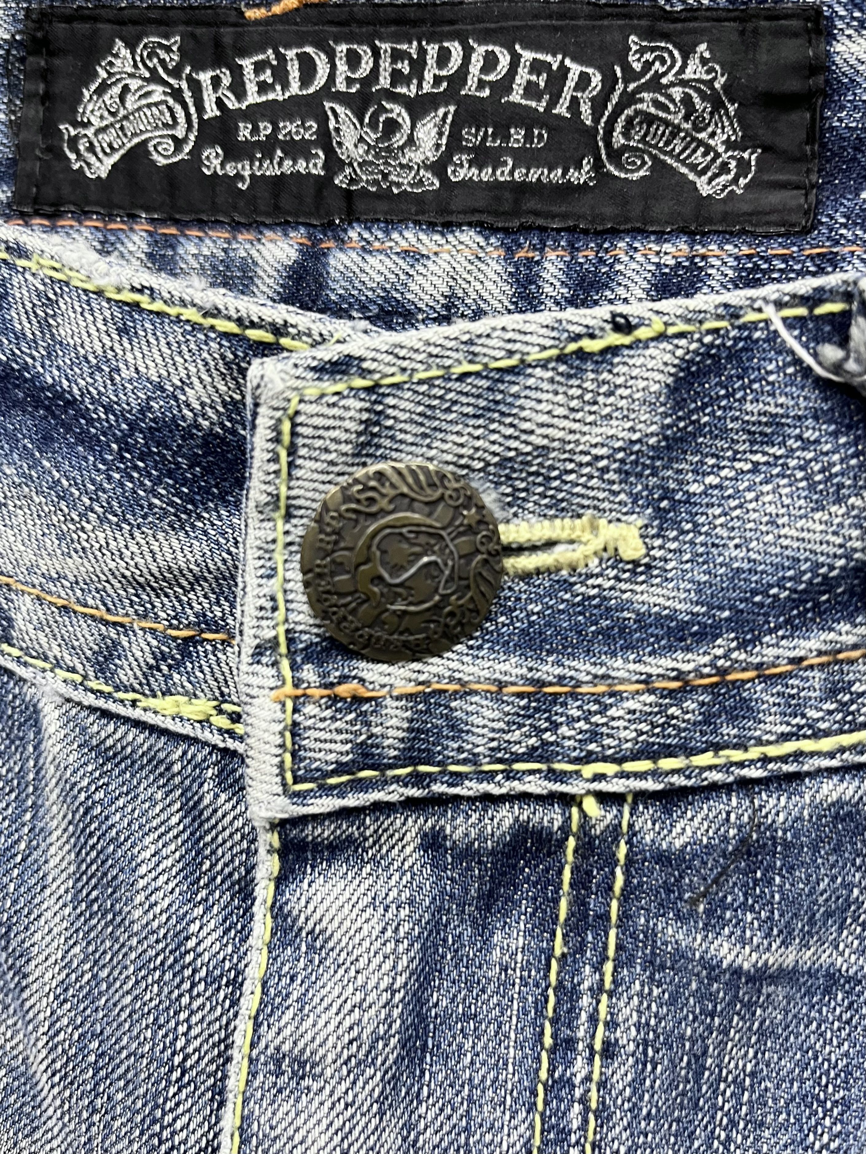 Le Grande Bleu (L.G.B.) RED PEPPER x OZZFIRST Embroidery Navajo Tomahawk Flare Denim Size US 30 / EU 46 - 8 Thumbnail