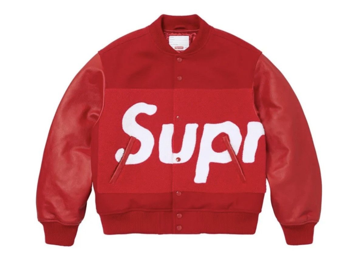 Cactus Plant Flea Market × Supreme Big Logo Chenille Varsity Jacket Size US M / EU 48-50 / 2 - 1 Thumbnail