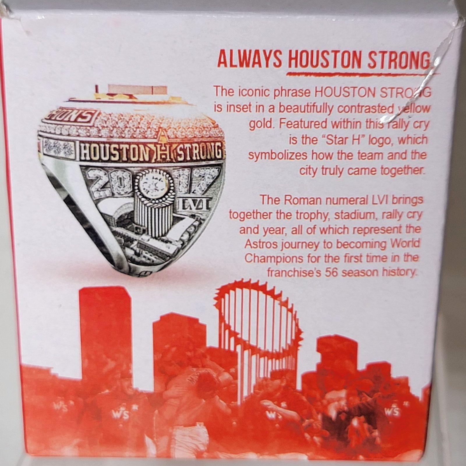 Other Houston Astros 2017 World Champs Replica Ring w/Box-Size 12 Size ONE SIZE - 9 Thumbnail
