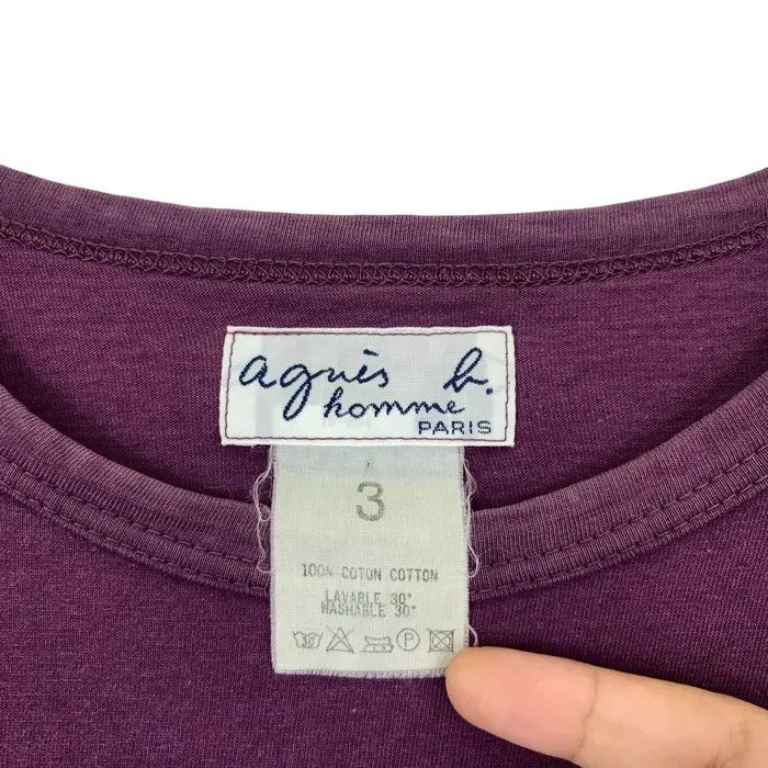 agnes b. Vintage AGNES B. PARIS HOMME Natural Dye Tee Shirt Size US L / EU 52-54 / 3 - 6 Thumbnail