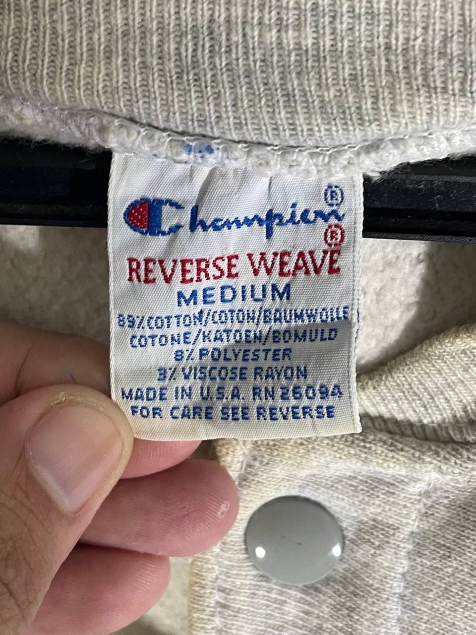 Champion Vintage 90a champion reverse weave snap button sweatshirt M Size US M / EU 48-50 / 2 - 9 Thumbnail