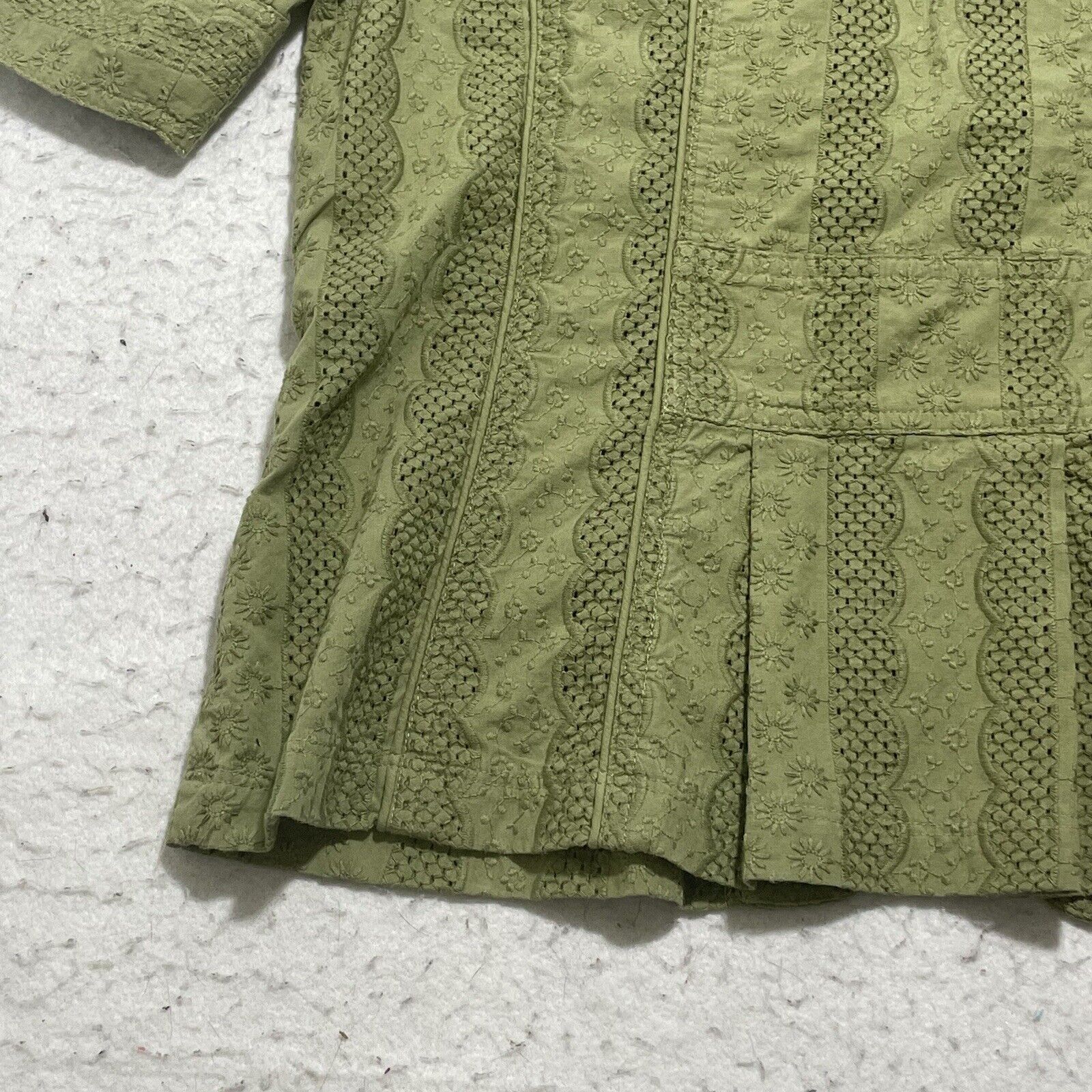 Coldwater Creek Coldwater Creek 10 Collared Open Knit Hook & Eye Clasp Top Size L / US 10 / IT 46 - 15 Thumbnail
