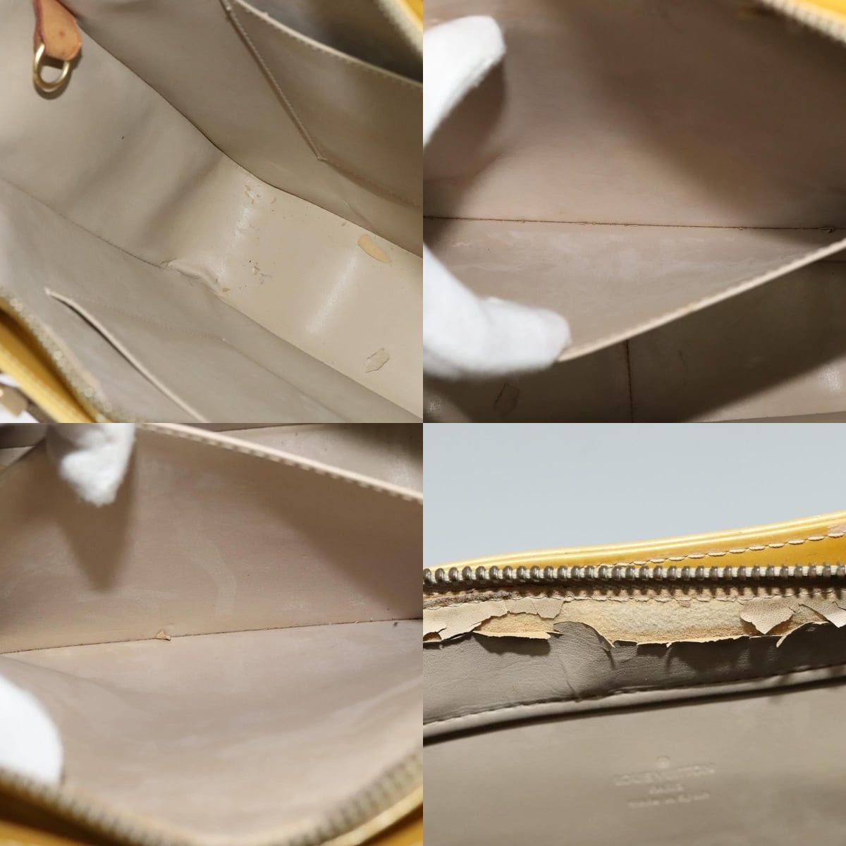 Louis Vuitton LOUIS VUITTON Monogram Vernis Columbus Tote Bag Beige M91023 Size ONE SIZE - 12 Thumbnail