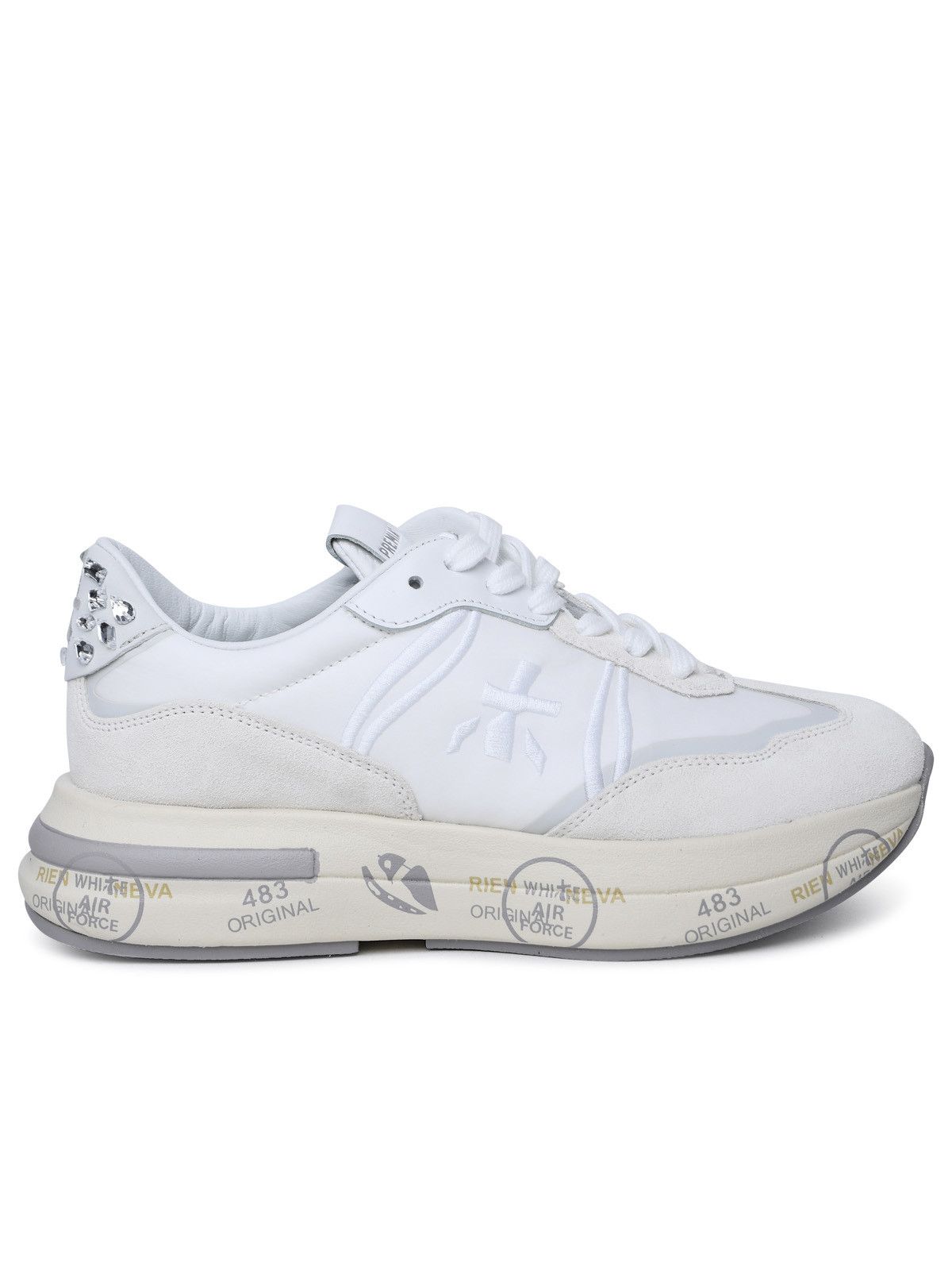 image of Premiata 'cassie' White Leather And Nylon Sneakers, Women's (Size 7)