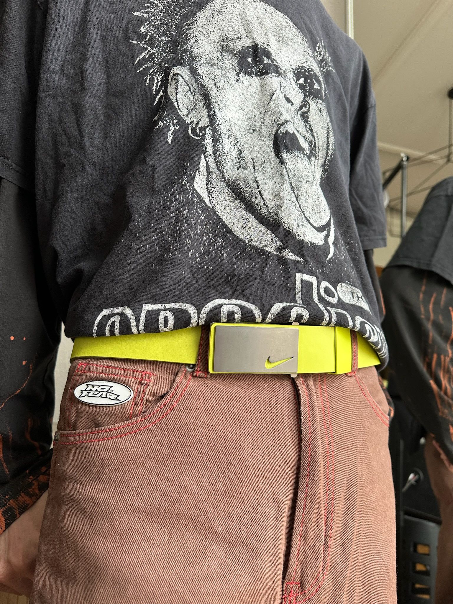Nike VINTAGE NIKE BELT SWOOSH techno rave acid colour Size ONE SIZE - 2 Thumbnail