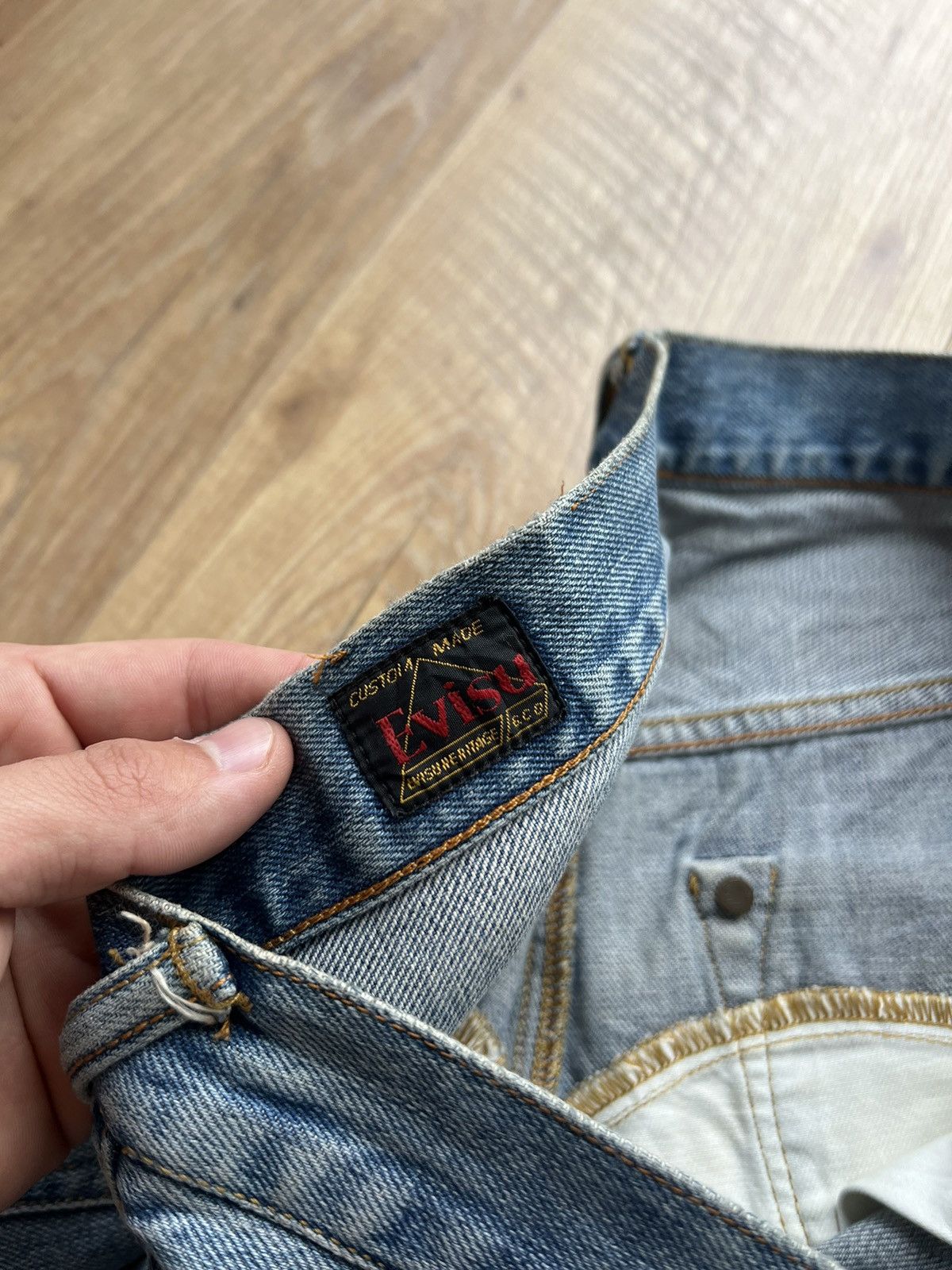 Evisu 00’s EVISU SELVEDGE DAICOCK RIPPED BANDANA JORTS RARE Y2K Size US 36 / EU 52 - 16 Thumbnail