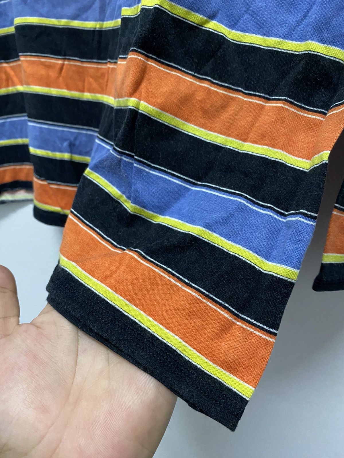 Japanese Brand Vintage Jun Men Stripe Long Sleeve Shirt Size US XL / EU 56 / 4 - 7 Thumbnail