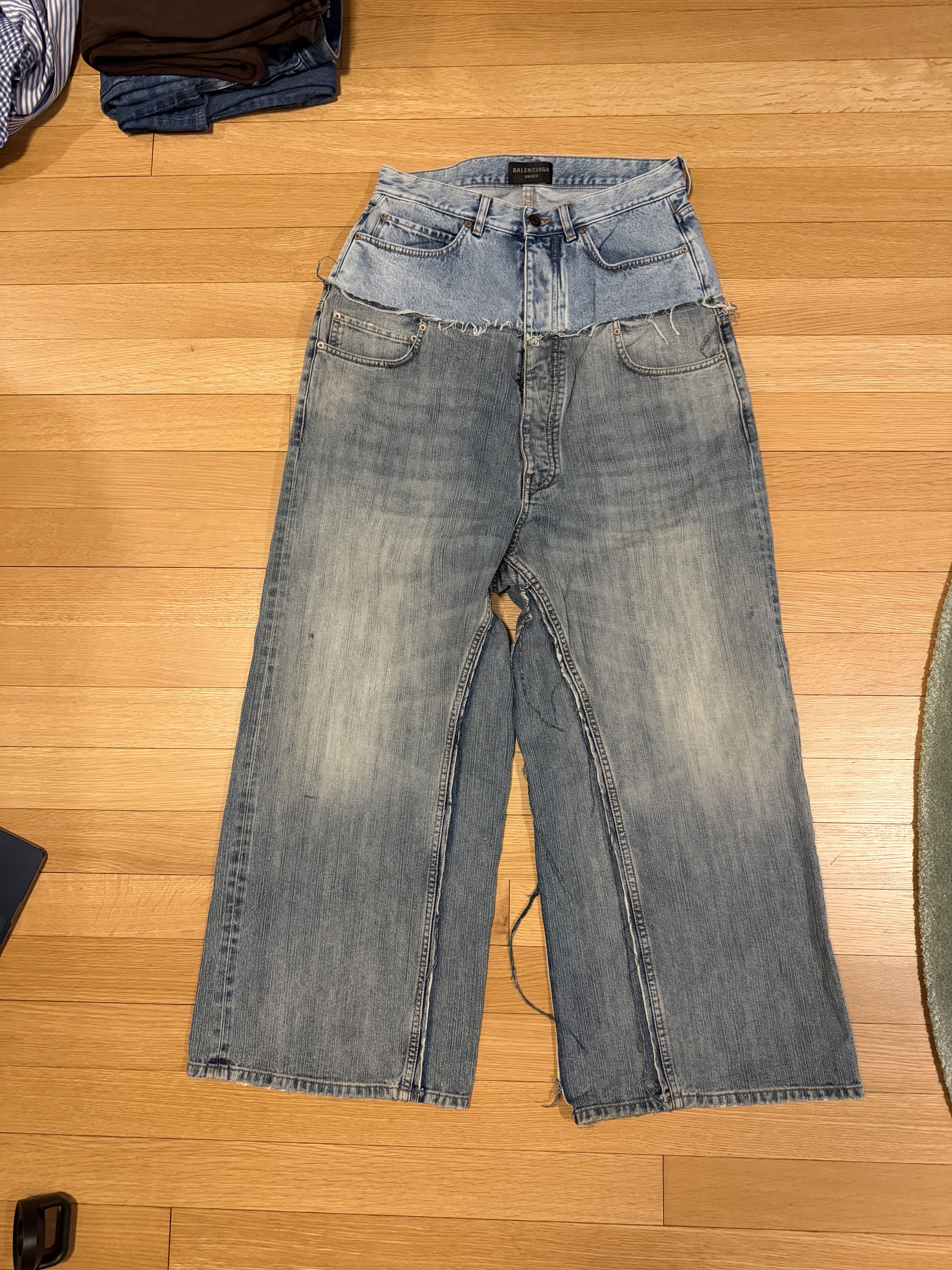Balenciaga Balenciaga Cut-Up Baggy Pants Jeans | Grailed