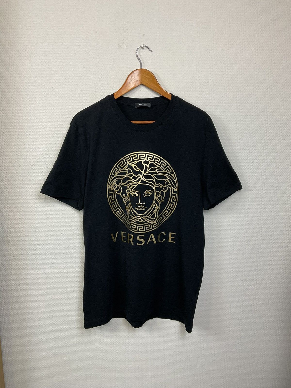 image of Versace Medusa Head Statement T-Shirt in Black, Men's (Size 2XL)