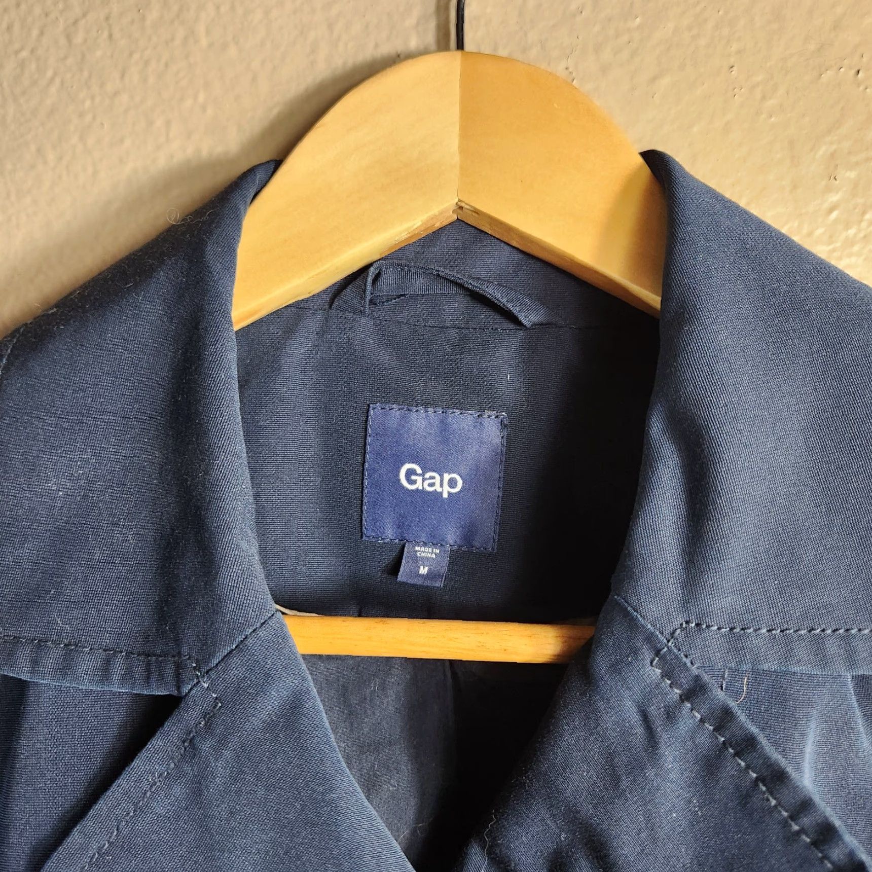 Gap Gap Womens M Navy Snap Front Utility Lightweight Double Breasted Jacket Shirt (Jacket) Mens? Size M / US 6-8 / IT 42-44 - 2 Thumbnail