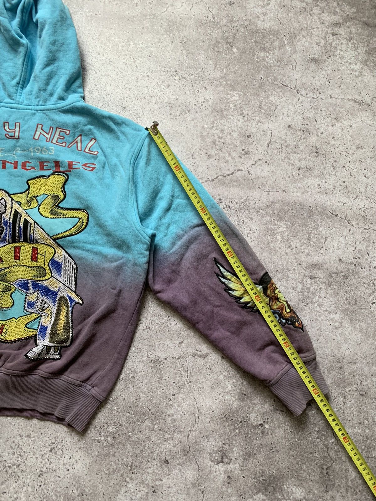 Ed Hardy × Vintage Vintage Y2K Zip Hoodie Ed Hardy Style Shiny Gun Size US M / EU 48-50 / 2 - 11 Thumbnail