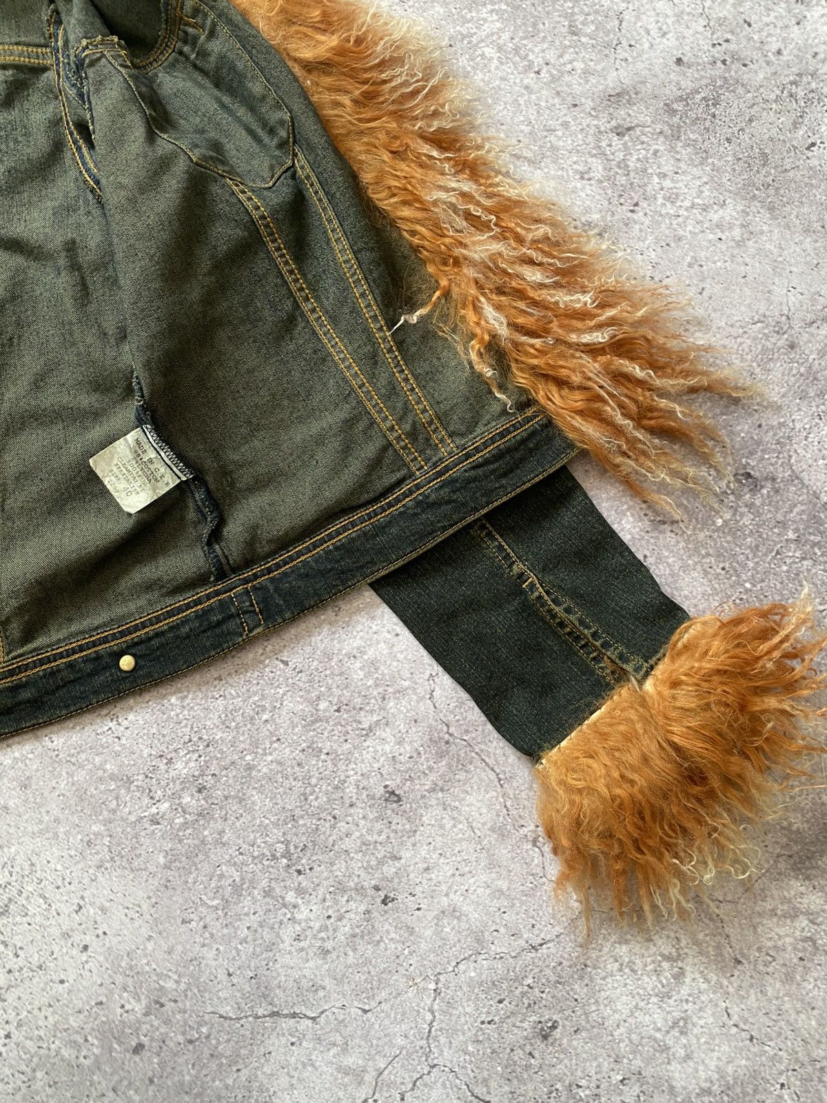 Other Vintage 90s Kryos Paris Blue Denim Jacket Faux Fur Y2K Sz 40 Size M / US 6-8 / IT 42-44 - 14 Thumbnail