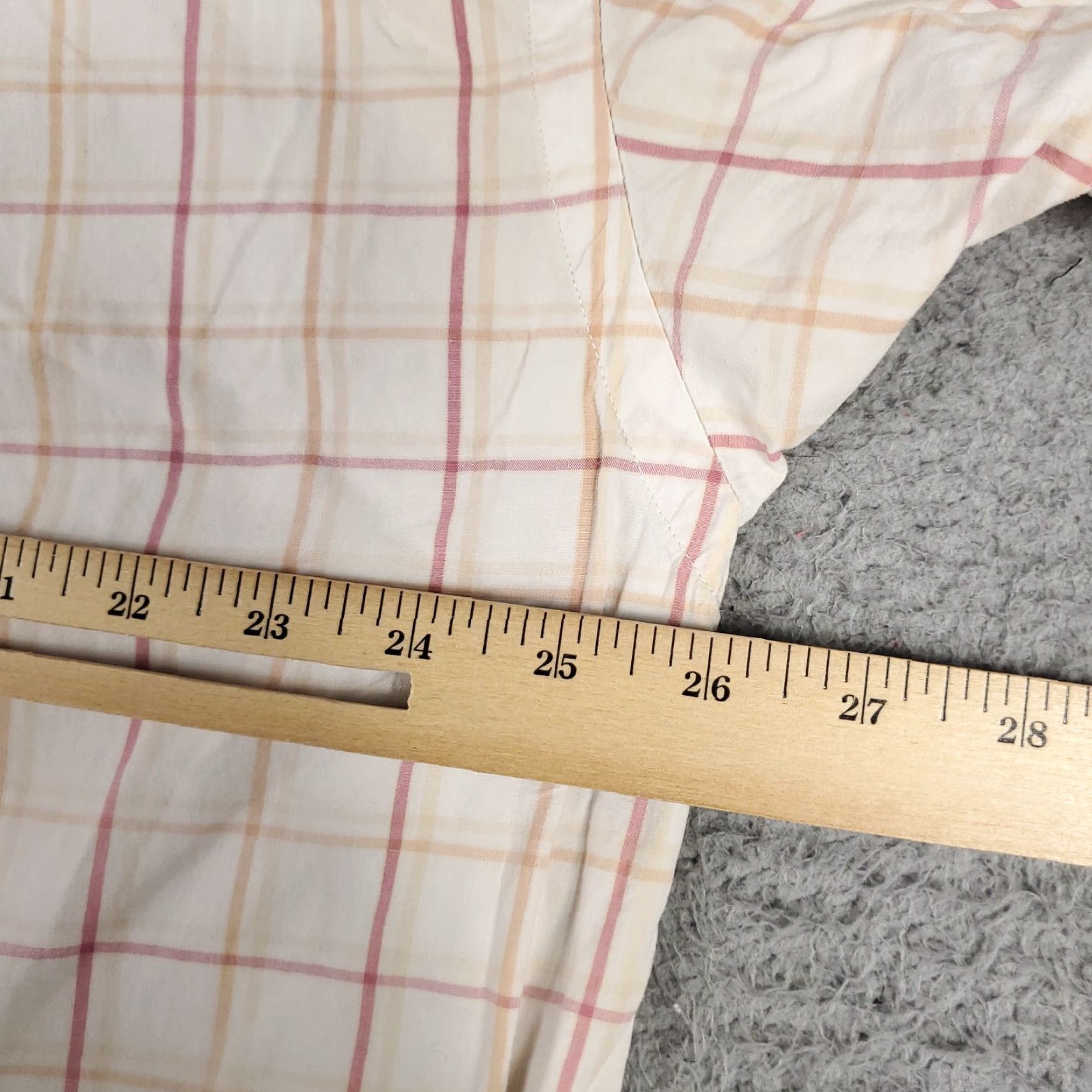 Nautica Nautica Shirt Mens XL Beige Red Check Button-Up Short Sleeve Casual Office Wear 100% Cotton Adult Mens Size US XL / EU 56 / 4 - 7 Thumbnail