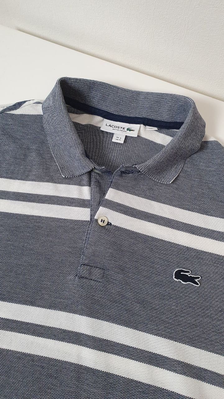 Lacoste Men's t-shirt Lacoste Poloshirt Grey white Size M Fr 4 Size US M / EU 48-50 / 2 - 4 Thumbnail