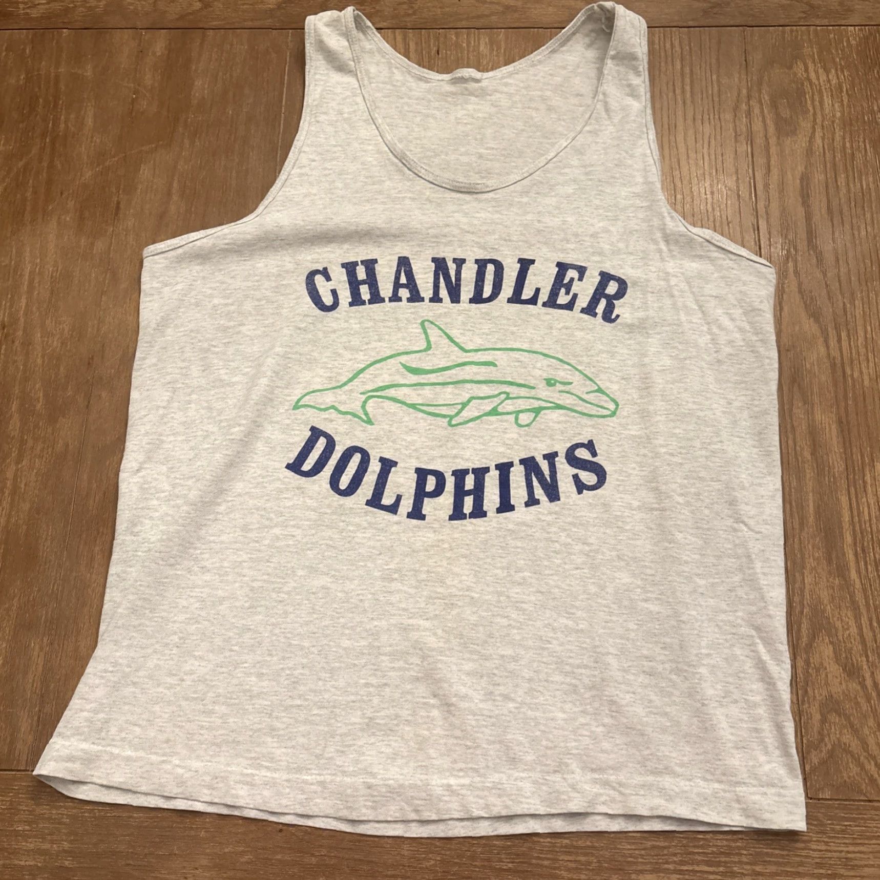Vintage VINTAGE Chandler Elementary School Victoria Texas Tank Top Tuna Safe Gray Size L Women Size L / US 10 / IT 46 - 2 Thumbnail