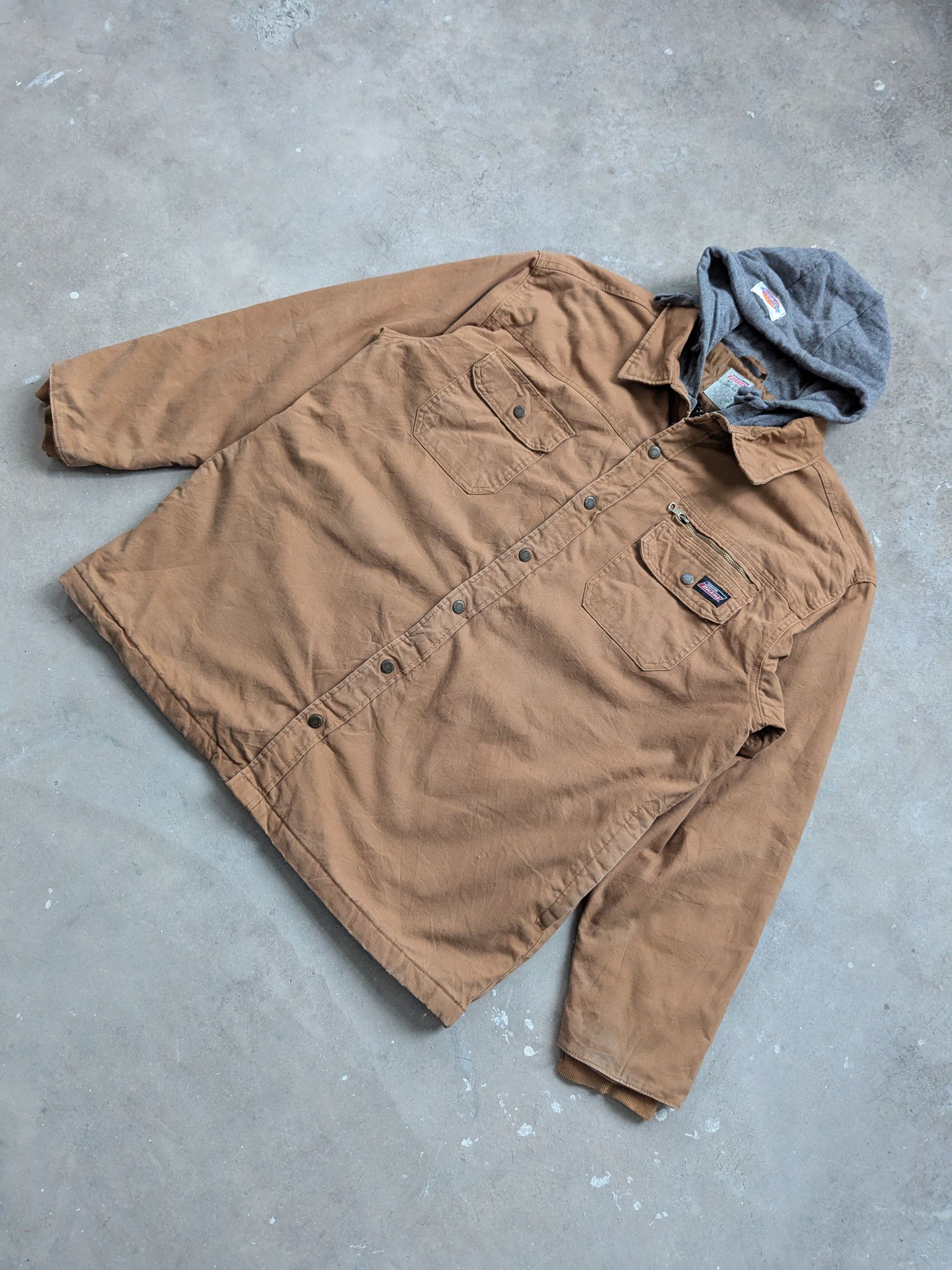Dickies × Pro-Keds × Vintage Vintage 1990s Dickies Detroit Jacket Hooded Collab Pro Keds Size US XL / EU 56 / 4 - 2 Thumbnail