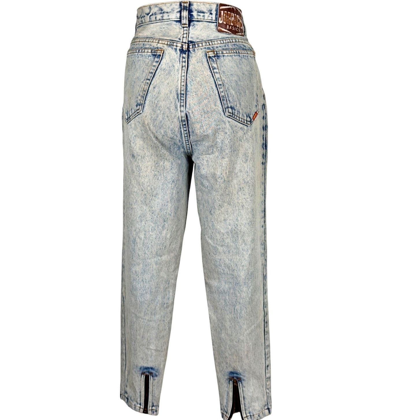 Jordache Vintage 80s Jordache Acid Washed High Waist Jeans Zip Ankles Size 36" / US 14 / IT 50 - 3 Thumbnail