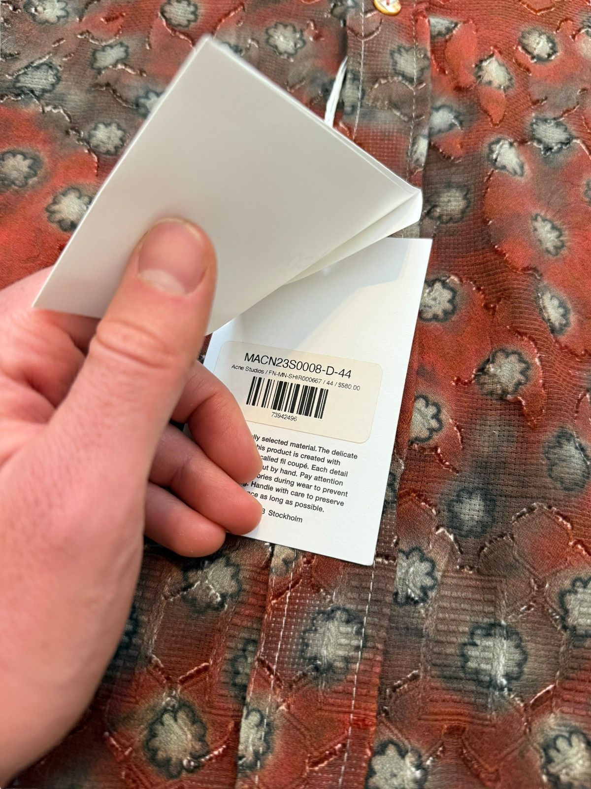 Acne Studios 2023 Printed Safari Button Up Oversized Shirt Size US S / EU 44-46 / 1 - 7 Thumbnail