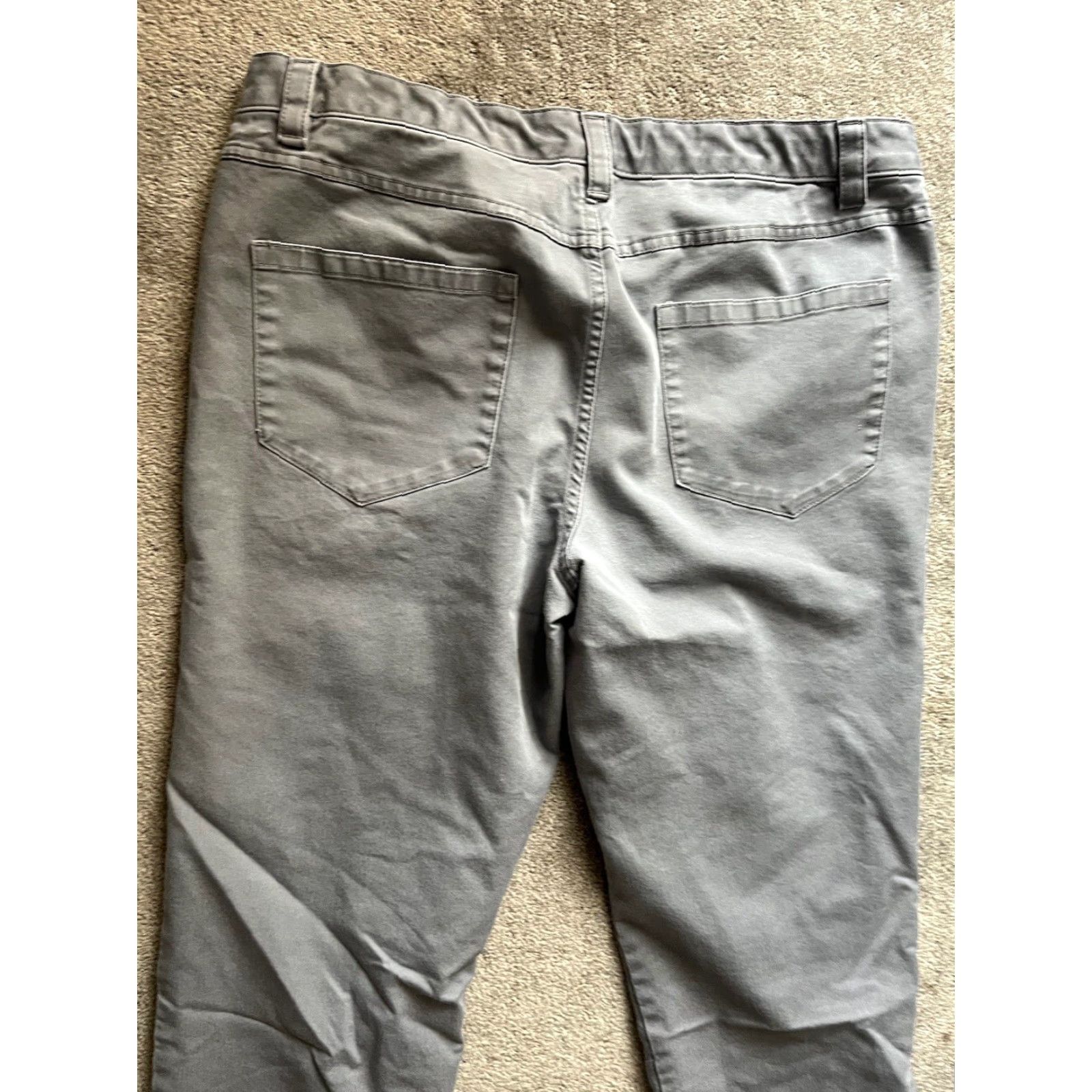 Van Heusen Van Heusen Men's Pants 36x32 Gray Slim Fit Chino Comfortable Size US 36 / EU 52 - 4 Thumbnail
