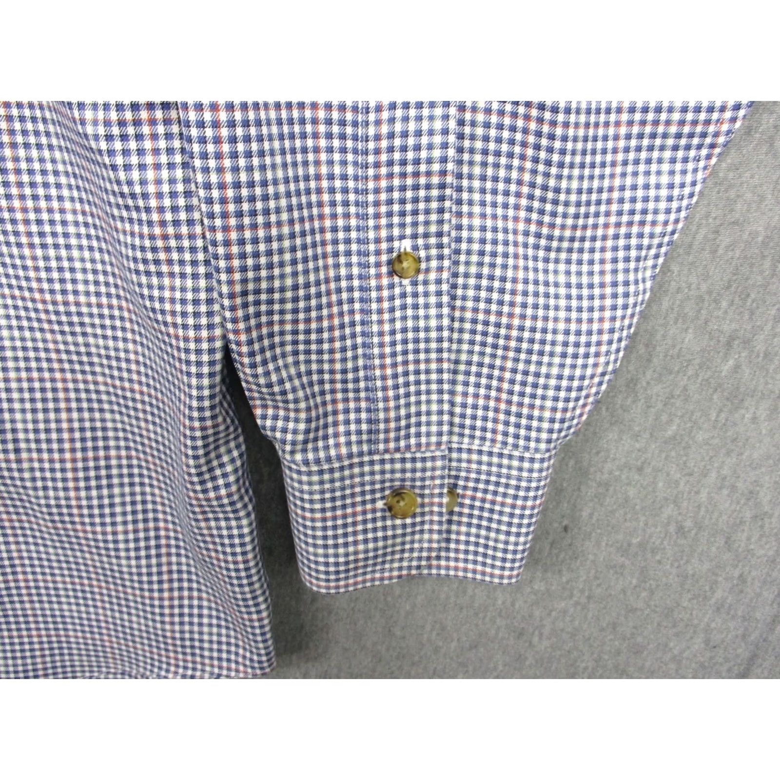 Brooks Brothers Brooks Brothers Shirt Mens Large Blue Red Check Non-Iron Cotton Long Sleeve Size US L / EU 52-54 / 3 - 5 Thumbnail