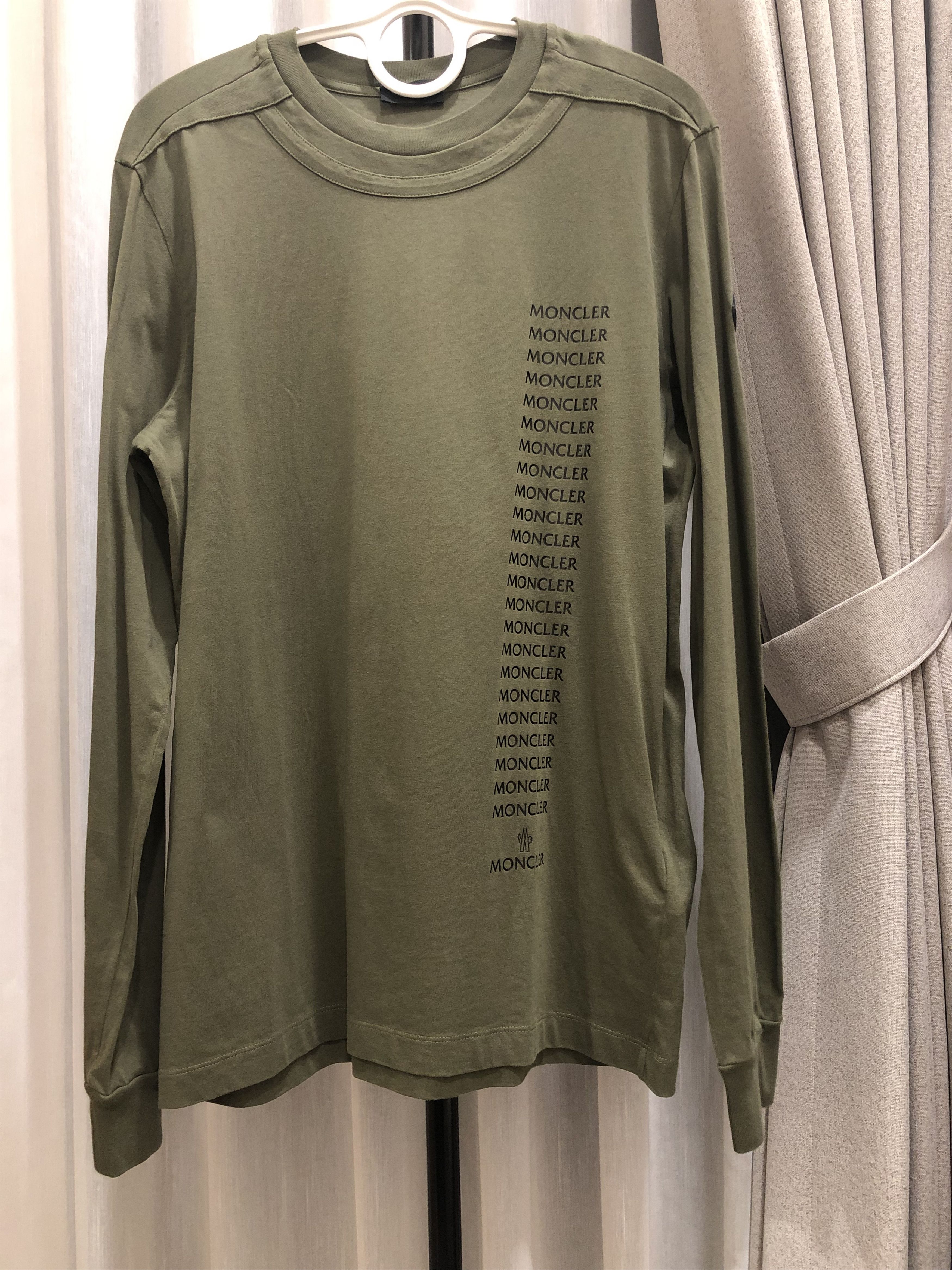 Moncler Monclear Logo Print Cotton Sweatshirt Green Size US M / EU 48-50 / 2 - 1 Thumbnail
