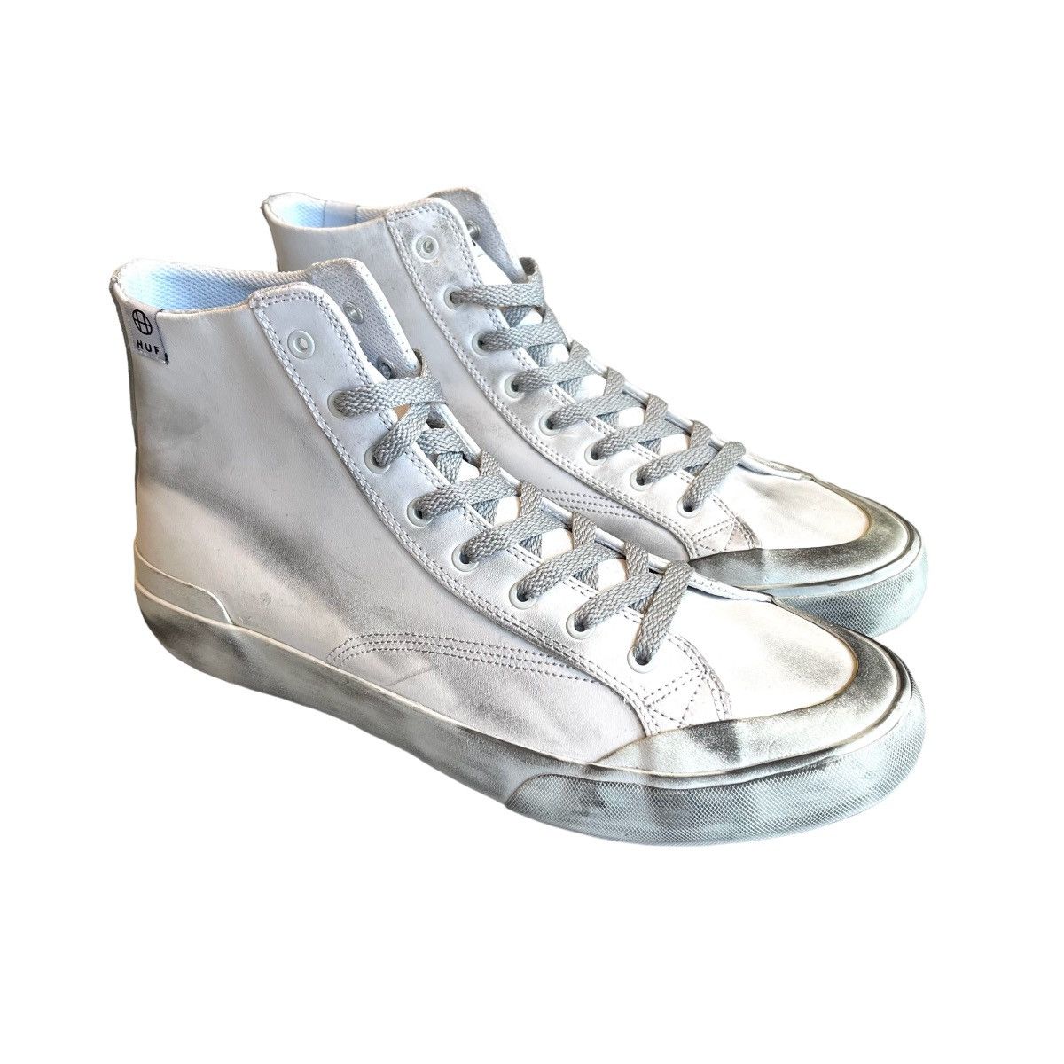image of Huf Hi Top Sneaker in White, Men's (Size 10)