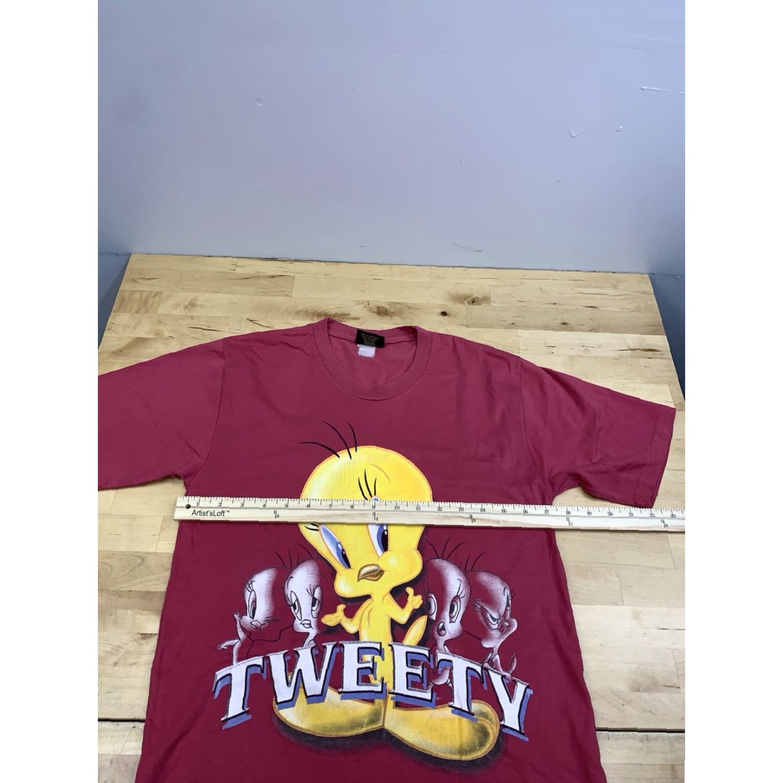 Changes VINTAGE Changes Tweety Bird Shirt Mens M Red 90s Looney Tunes USA 12487 Size US M / EU 48-50 / 2 - 5 Thumbnail