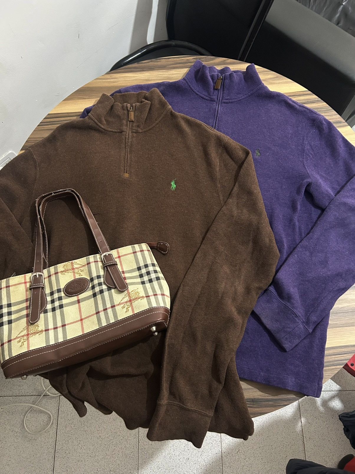 Polo Ralph Lauren Polo Ralph Lauren Purple Quarter Zip Sweater Size US L / EU 52-54 / 3 - 4 Thumbnail