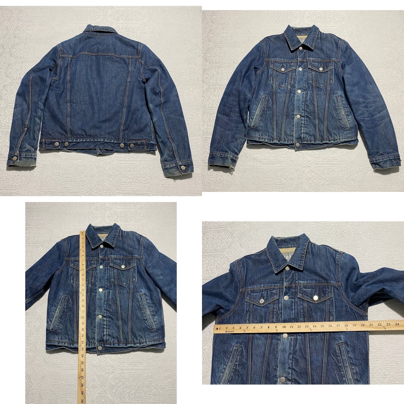 Gap VINTAGE Gap 1969 Trucker Denim Jacket Sherpa Lined Quilted Blue S Men Jacket Size US S / EU 44-46 / 1 - 8 Thumbnail