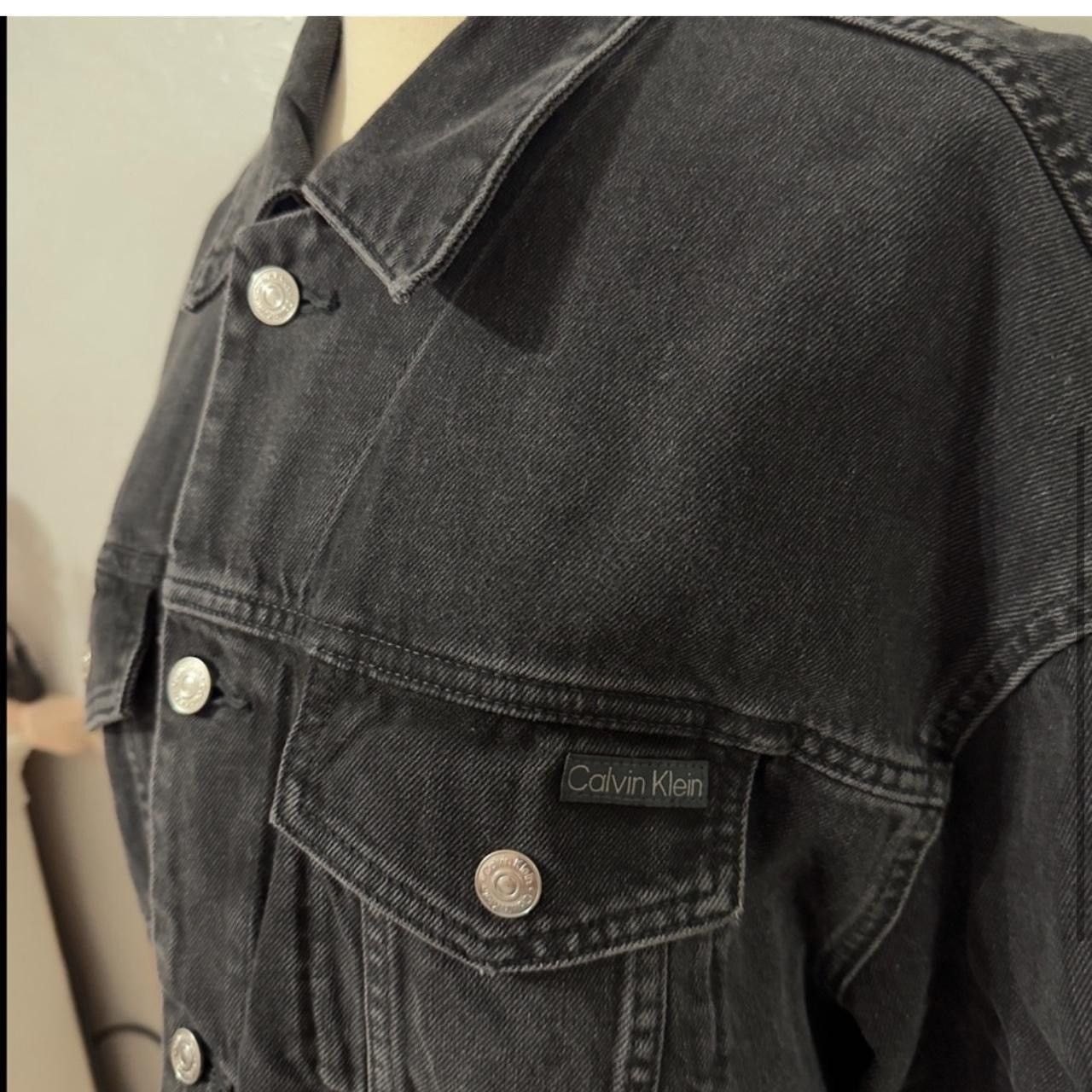 Calvin Klein NWT Calvin Klein Black Denim Trucker Jacket Size US S / EU 44-46 / 1 - 3 Thumbnail