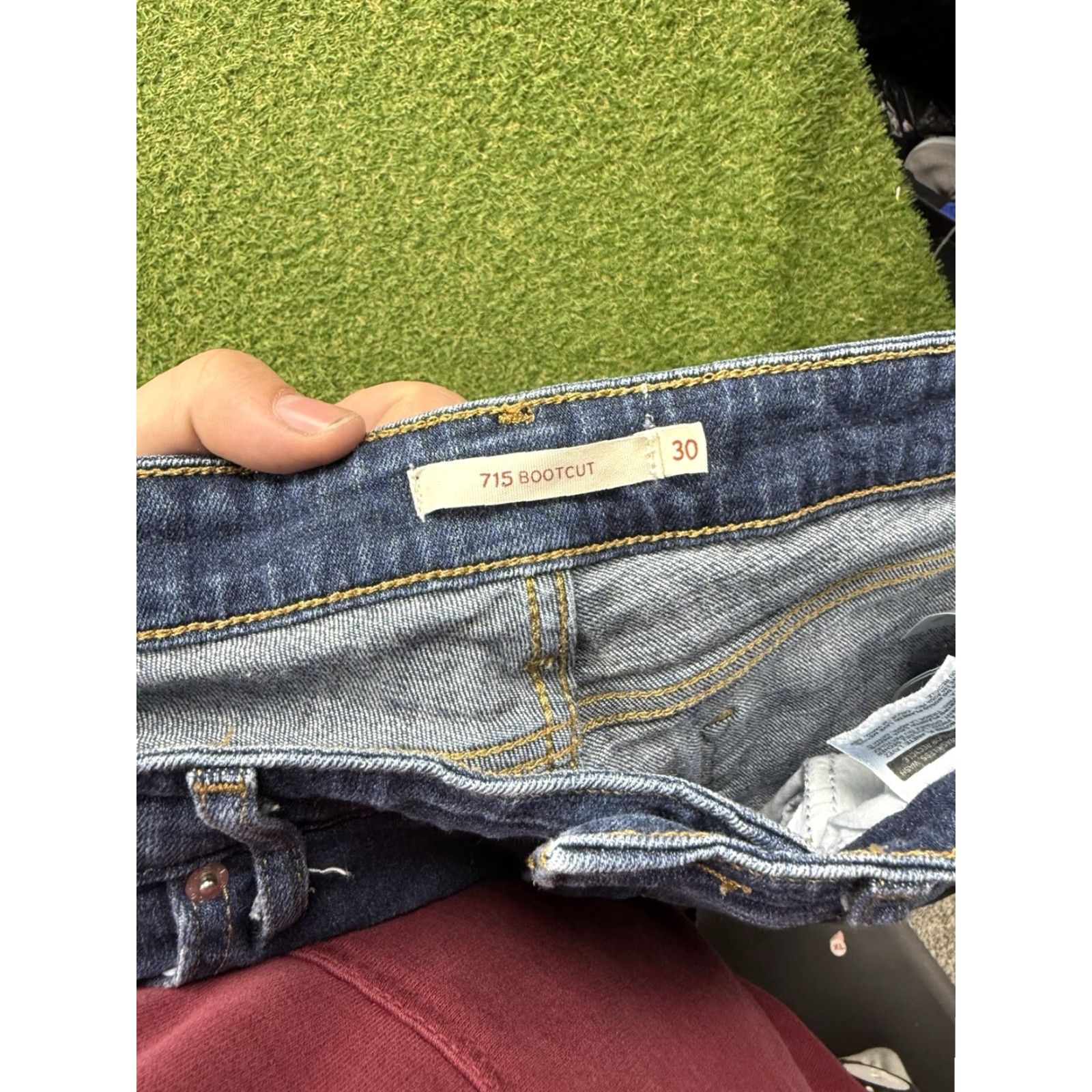 Levi's Levi's 715 Jeans Womens 30x32 Bootcut Dark Wash Denim Stretch Blue Levi's 700 Series Womens Jeans Size 30" / US 8 / IT 44 - 3 Thumbnail