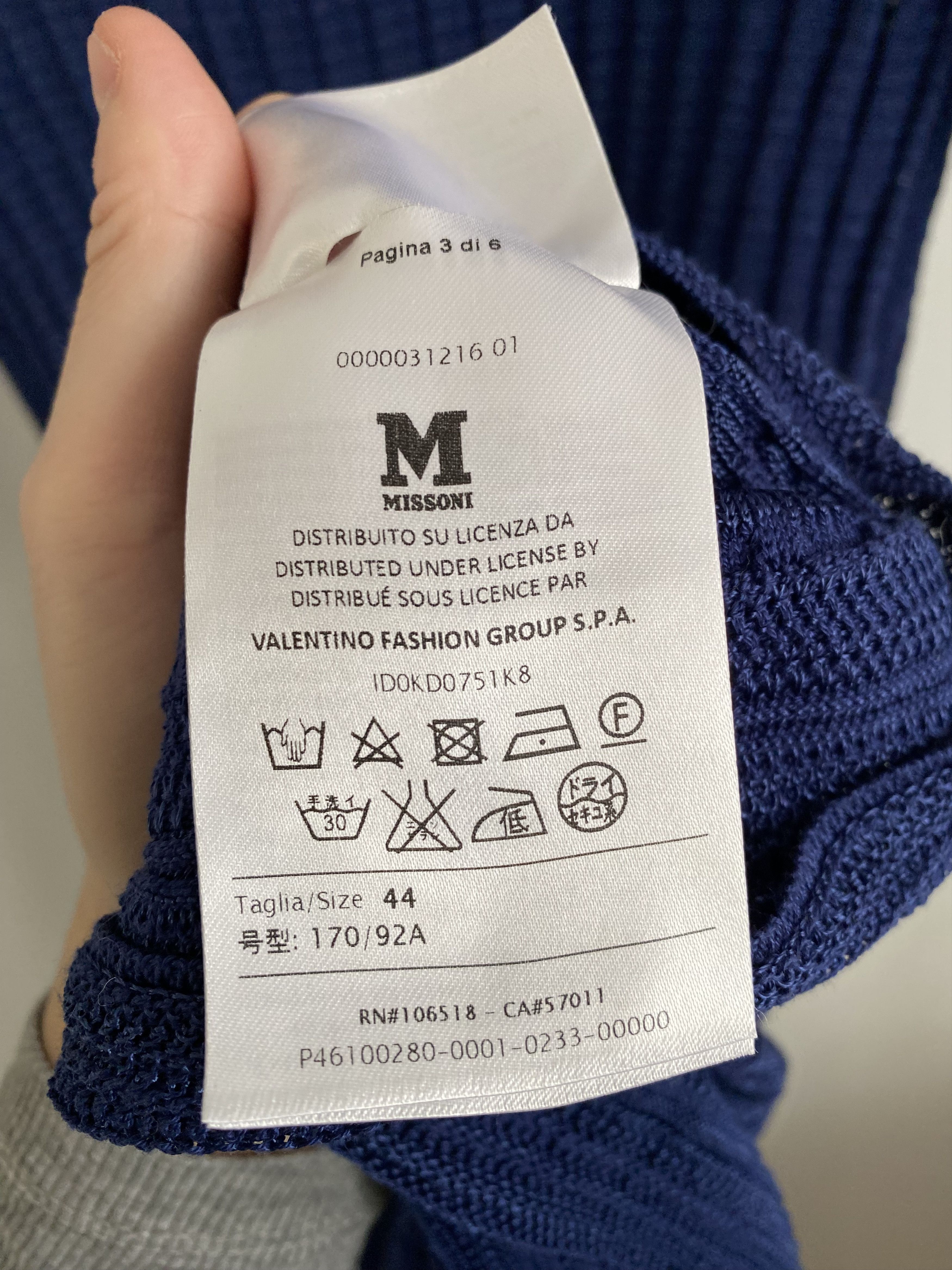 Missoni blue summer missoni dress cobalt knitted Size L / US 10 / IT 46 - 6 Thumbnail