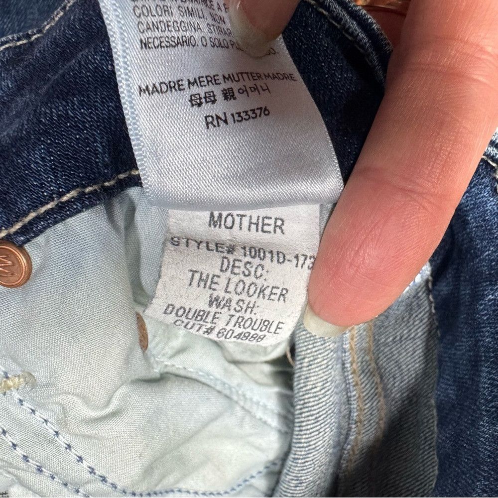 MOTHER MOTHER The Looker Ankle Fray Double Trouble Jeans Size 25 Size 25" / US 0 / IT 36 - 8 Thumbnail