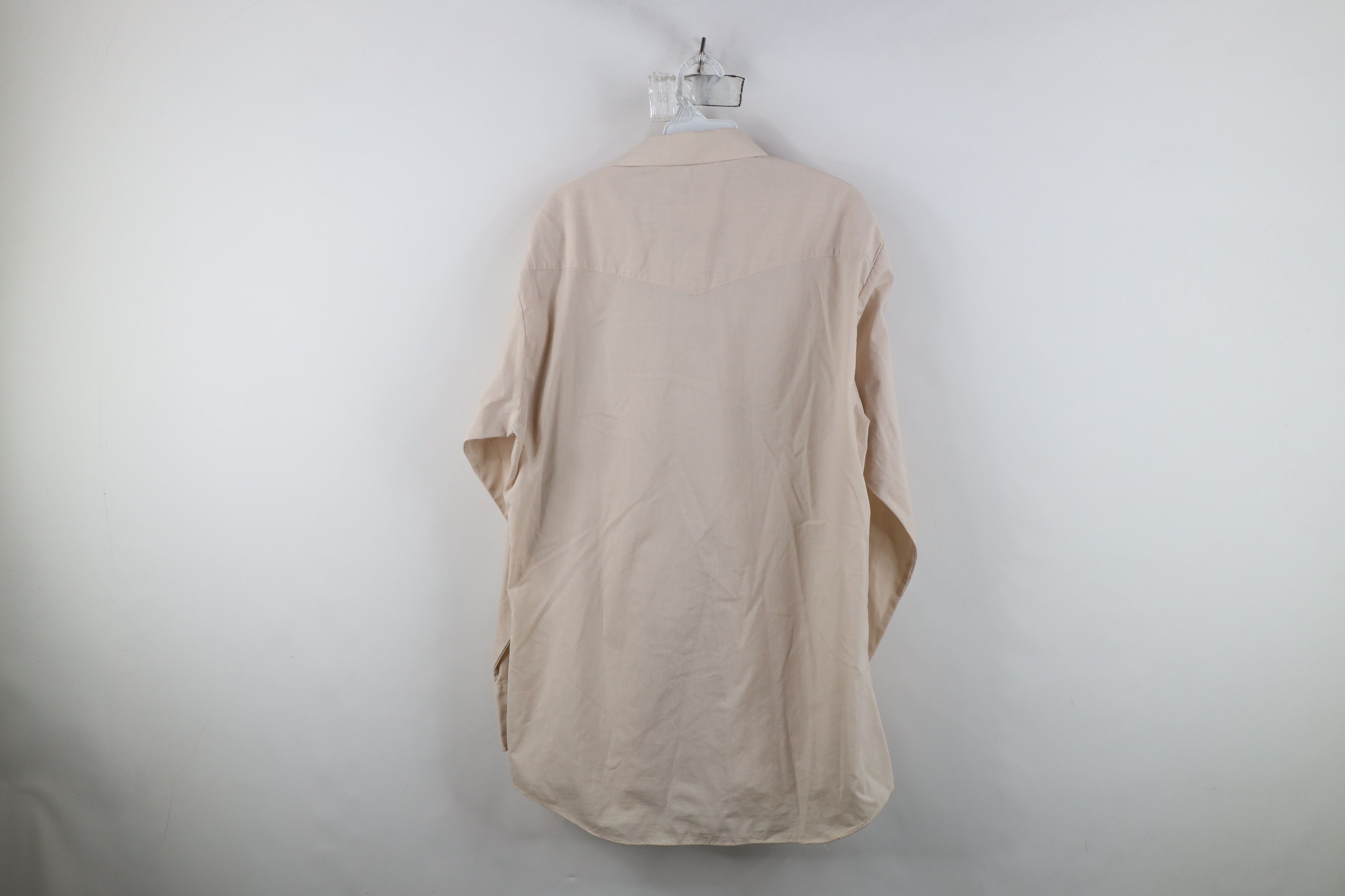 Vintage Vintage 70s Streetwear Cowboy Snap Button Shirt Beige Size US M / EU 48-50 / 2 - 11 Thumbnail
